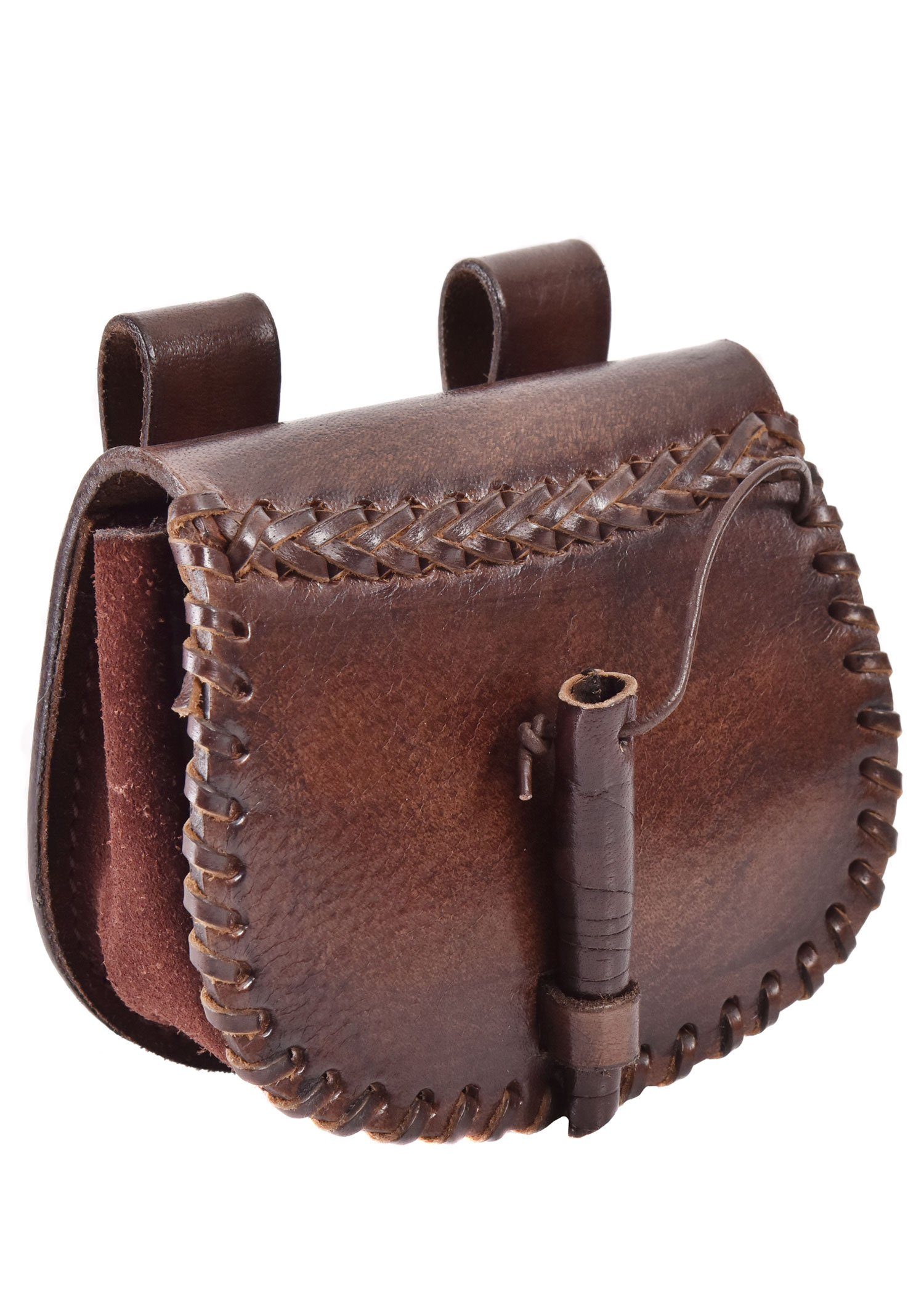 Ritter-Kostüm Kleine Gürteltasche braun, aus Leder
