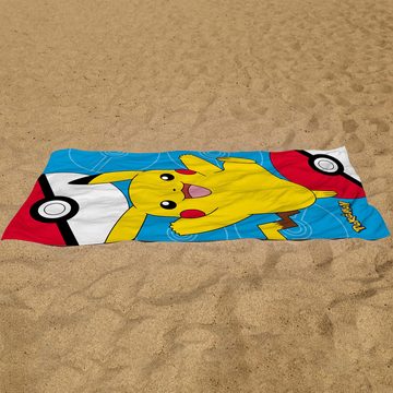 BERONAGE Strandtücher Pokemon Badetuch Go Pikatchu 75x150, 100% Baumwolle (1-St), Frottee in Velours-Qualität