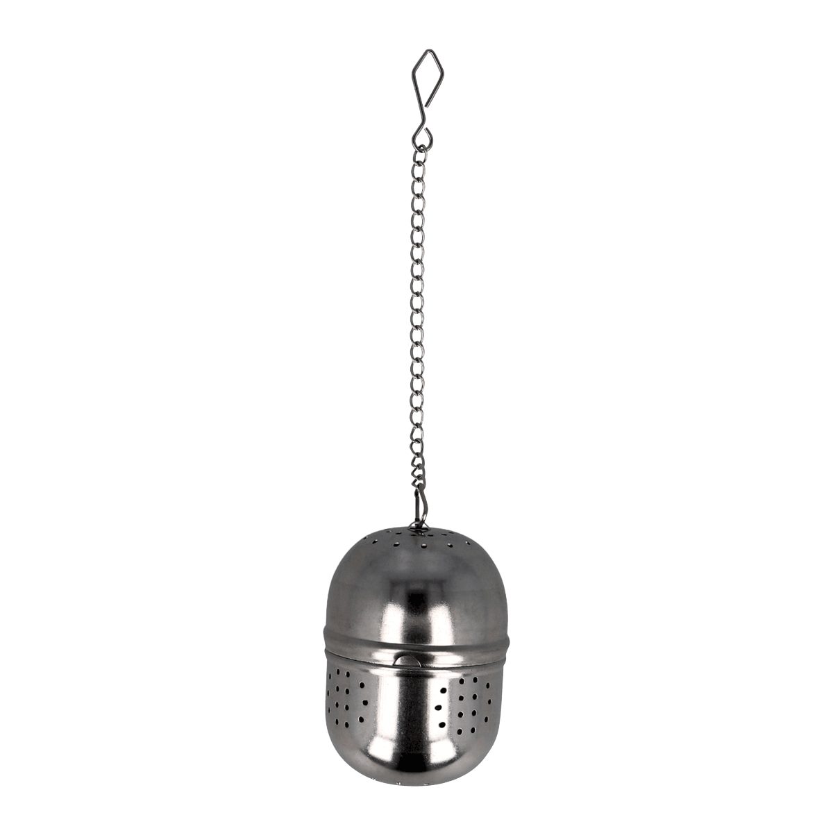 EUROHOME Teesieb Tee Ei mit langer Kette und feinem Sieb, Edelstahl, (1-St., Teesieb 4 x 5,5 cm und Kette 11 cm), Teeei für losen Tee - Teefilter Edelstahl