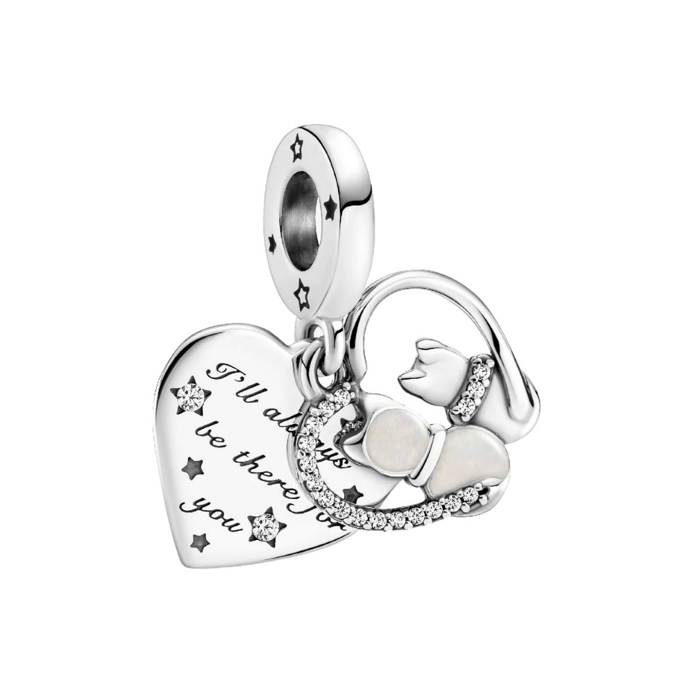 Pandora Charm Herz 799546C01, Katzen, Herz, Liebe, Zirkonia