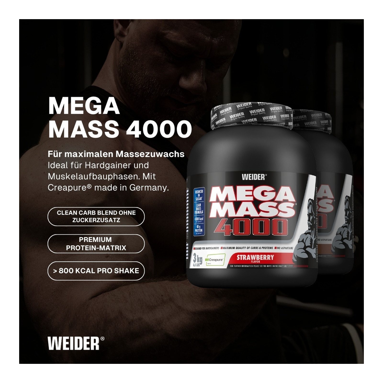 WEIDER® Weider Mega Mass 4000 Pulver, 3000 g