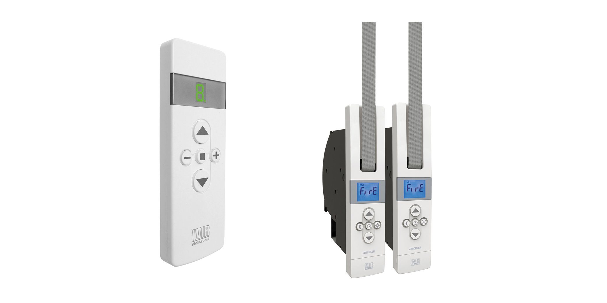 WIR elektronik Rollladenmotor eWickler Comfort eW845-F für 23mm Gurtband, mit Funk,75 kg Zugkraft, + 1x Fernbedienung FB-9