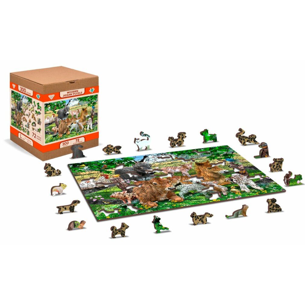 Wooden City Puzzle Holzpuzzle Kinderzimmer auf dem Bauernhof 2in1, 300 Teile ECO, Puzzleteile