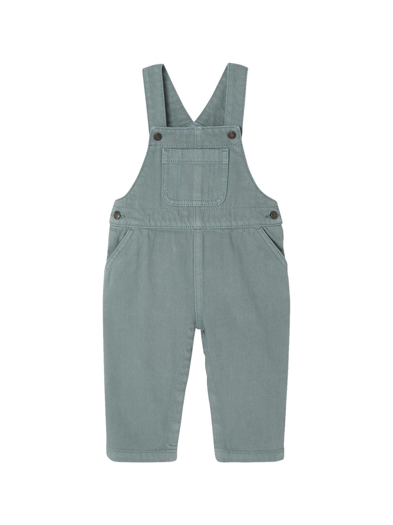 Jumpsuit Baby Latzhose aus Serge, pigmentgefärbt