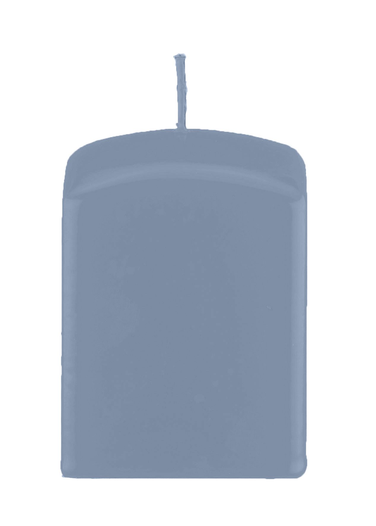 Kopschitz Kerzen Stumpenkerze Quader, Quadratische Kerzen Blau/Grau 80 x Ø 60/60 mm, 16 Stück