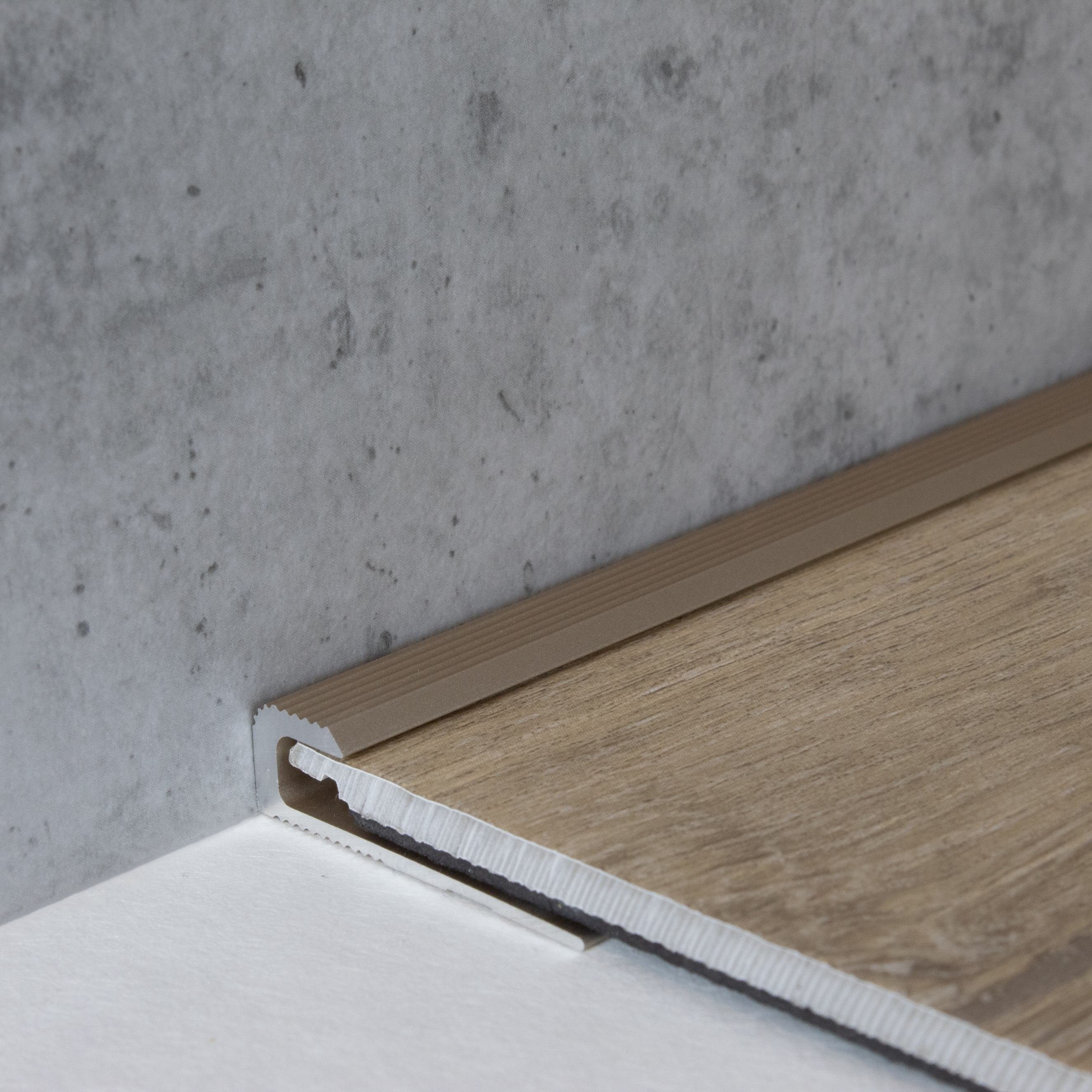 PROVISTON Abschlussprofil Aluminium, 30 x 5 x 900 mm, Silber, Einfass- & Abschlussprofile (1-St)