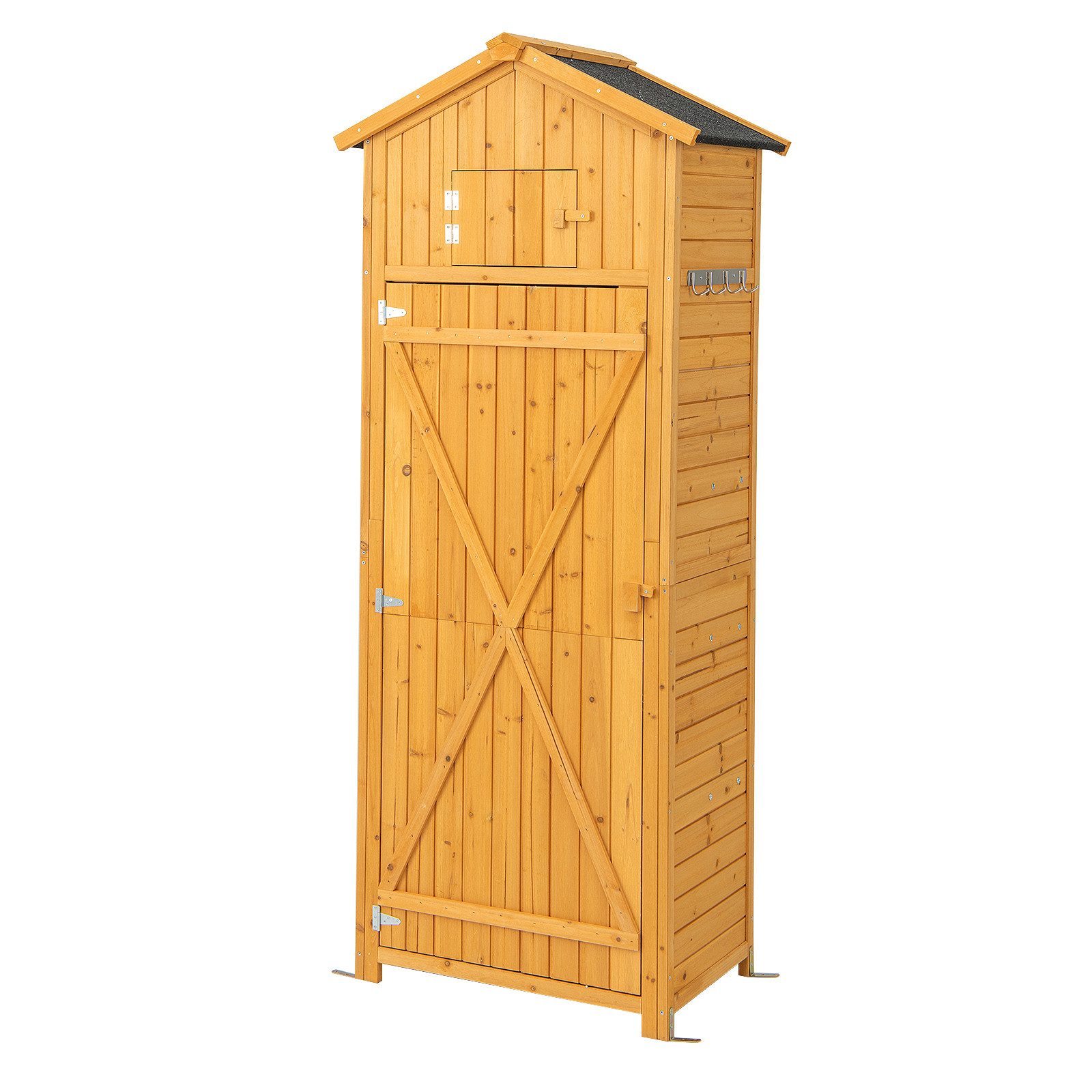 COSTWAY Garten-Geräteschrank, mit abschließbaren Türen, klappbarem günstig online kaufen