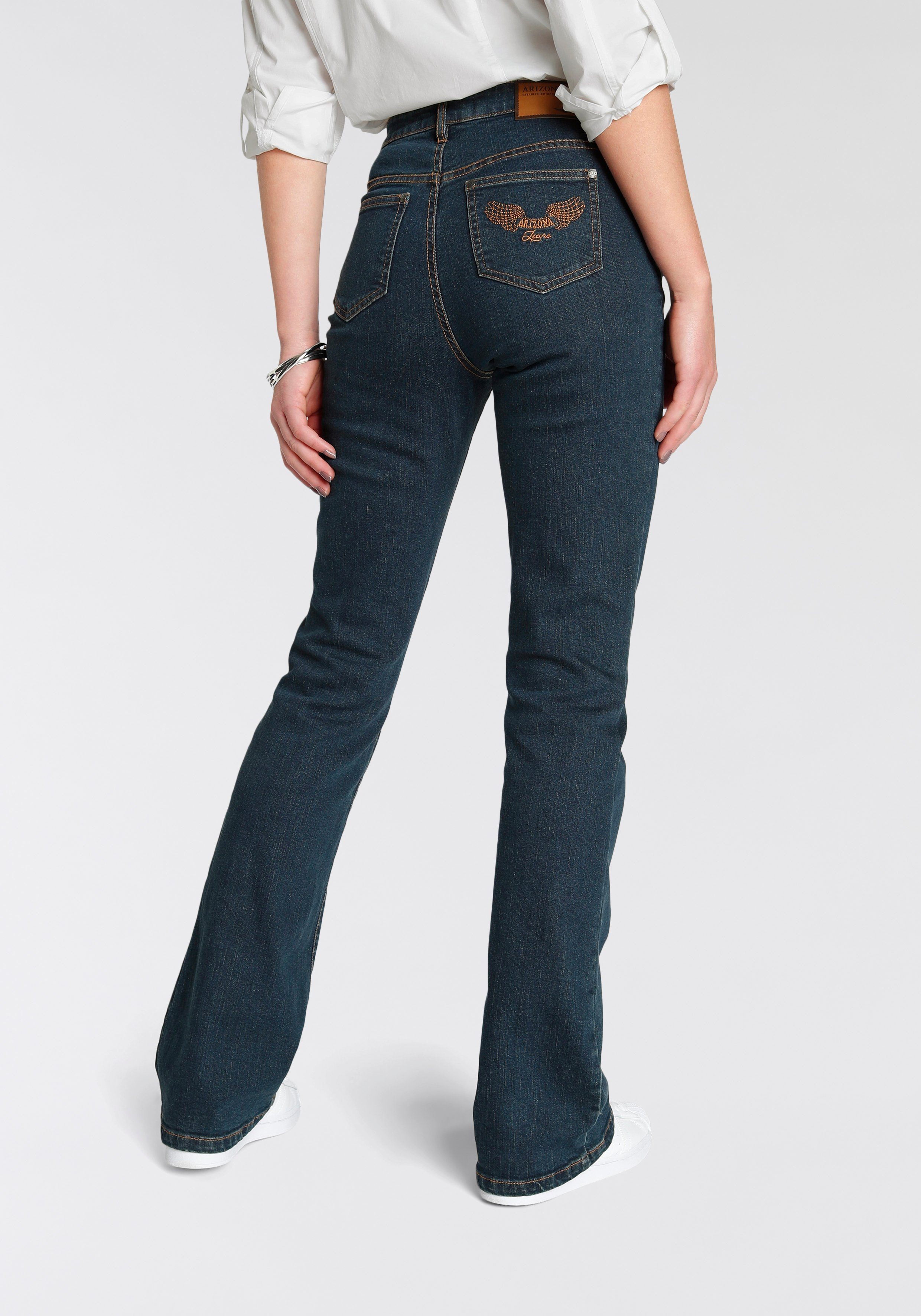 darkblue Waist High Arizona Bootcut-Jeans Comfort-Fit