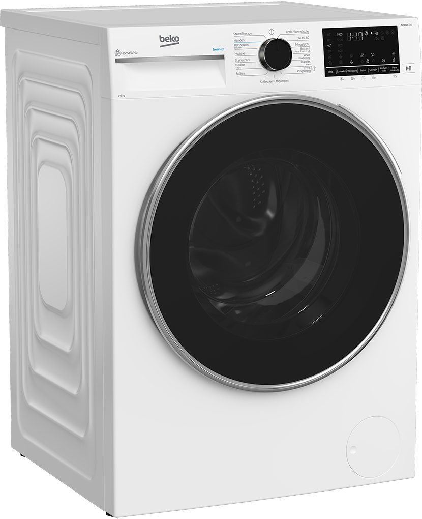 BEKO Waschmaschine B5WF69410W 7100083800, 9 kg, 1400 U/min, Vollelektronik, AddXtra, SteamCure, HomeWhiz