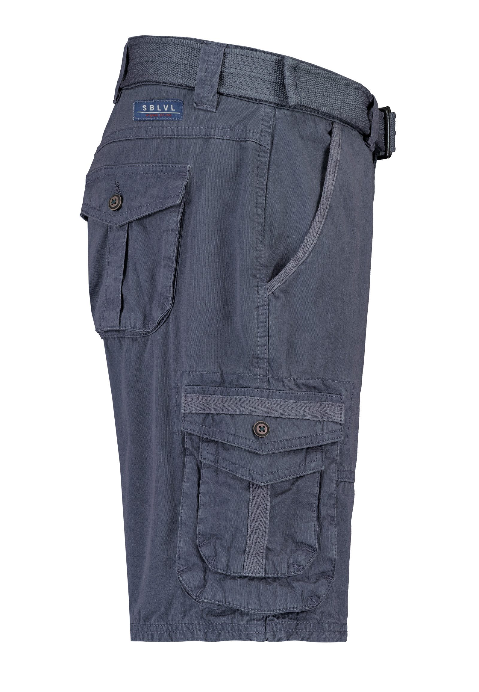 SUBLEVEL Cargoshorts Herren Cargo Shorts kurze Hose Bermuda Knielang Short Sommer + Gürtel – Bild 3 von 5