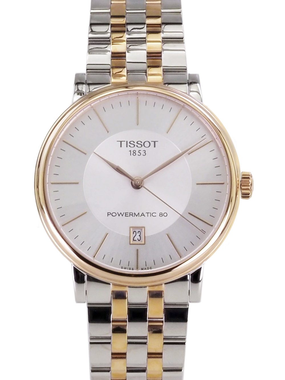 Tissot Automatikuhr schweizer Herren Uhr 40 mm Ø T1224072203101 Powermatic 80, Saphirglas und Glasboden