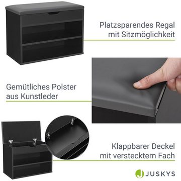 Juskys Schuhregal, mit Klappdeckel, für 6 Paare, kratzfeste Oberfläche, bis 150 kg