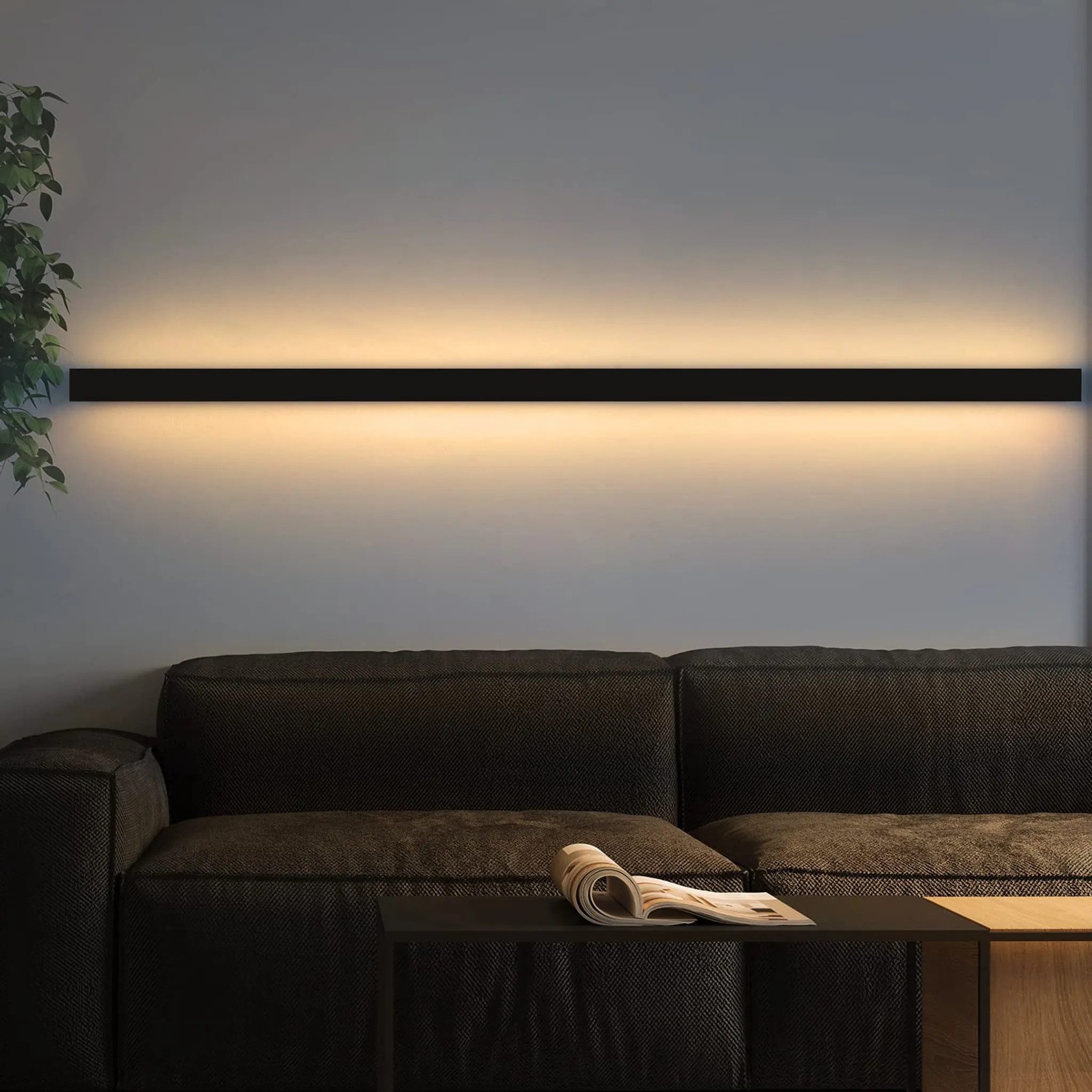 Nettlife LED Wandleuchte innen Schwarz 100cm günstig online kaufen