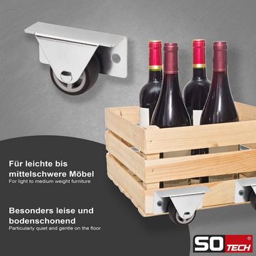 SO-TECH® Möbelrolle TRIER Ø 30 mm, für die Seitenmontage, 4 Stück