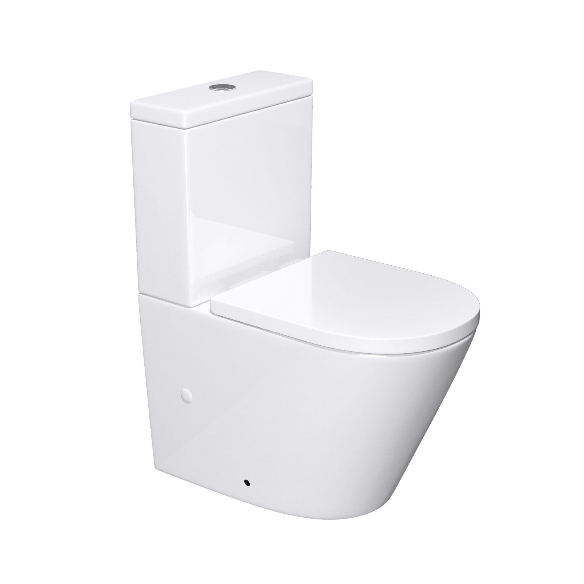 doporro Tiefspül-WC Stand-WC bodenstehend Design Toilette Silent-Close spülrandlose, Wandmontage