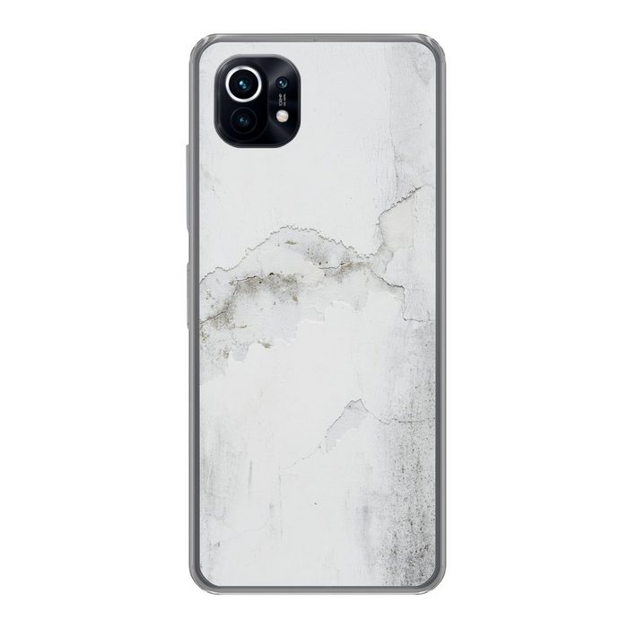 MuchoWow Handyhülle Beton - Grau - Weiß Phone Case Handyhülle Xiaomi Mi 11 Silikon Schutzhülle