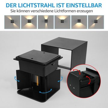 MULISOFT Wandleuchte 2 Stück LED Wandleuchte, Einstellbarer Lichtstrahl, für Wohnzimmern, Schlafzimmern, Küchen, Fluren, Treppen, Esszimmern