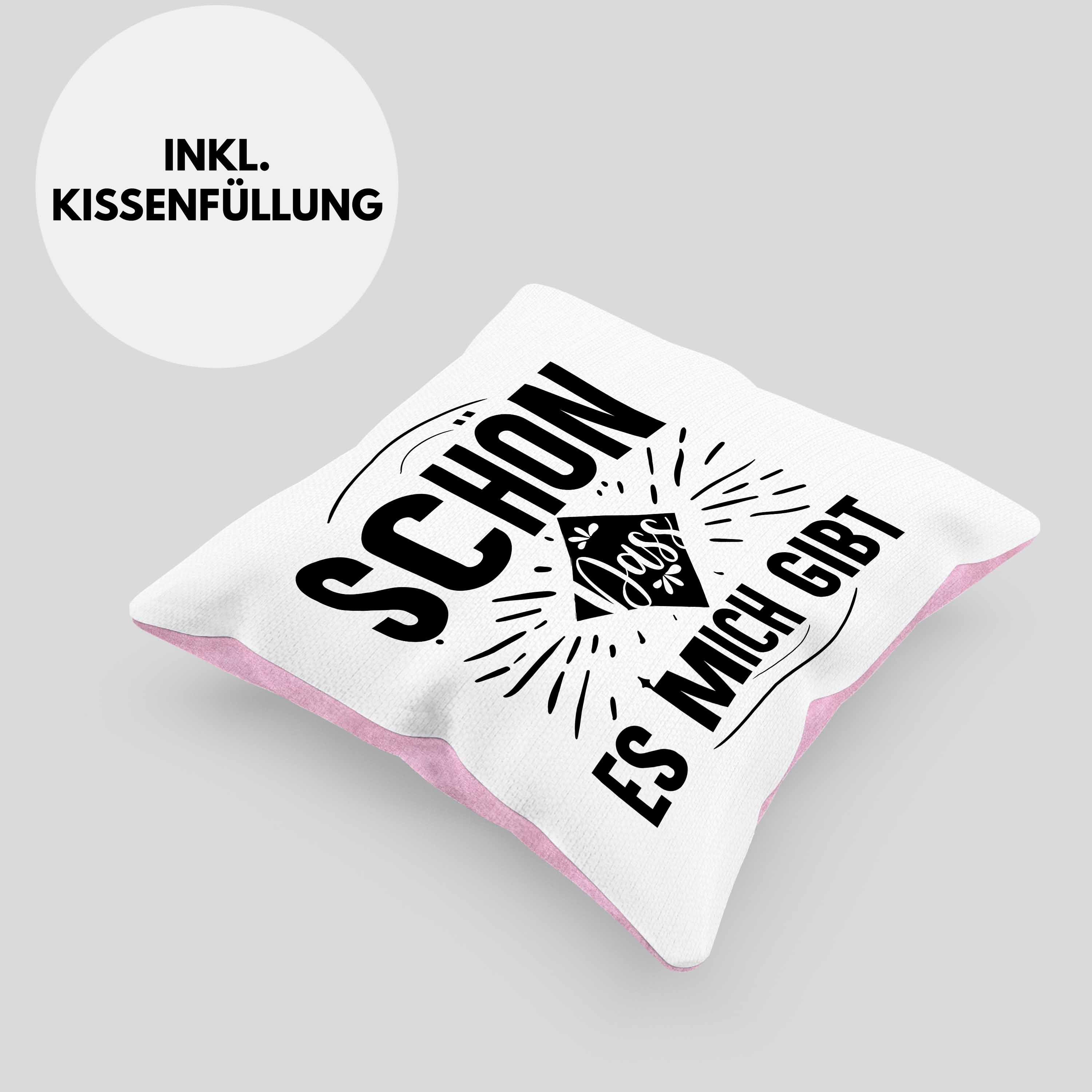 es Narzisst mit Kissen Trendation Dass Narzissmus Rosa 40x40 Geschenk Dekokissen Lustige Füllung Ego Trendation Selbstbewusst - Mich Gibt Schön Sprüche Dekokissen