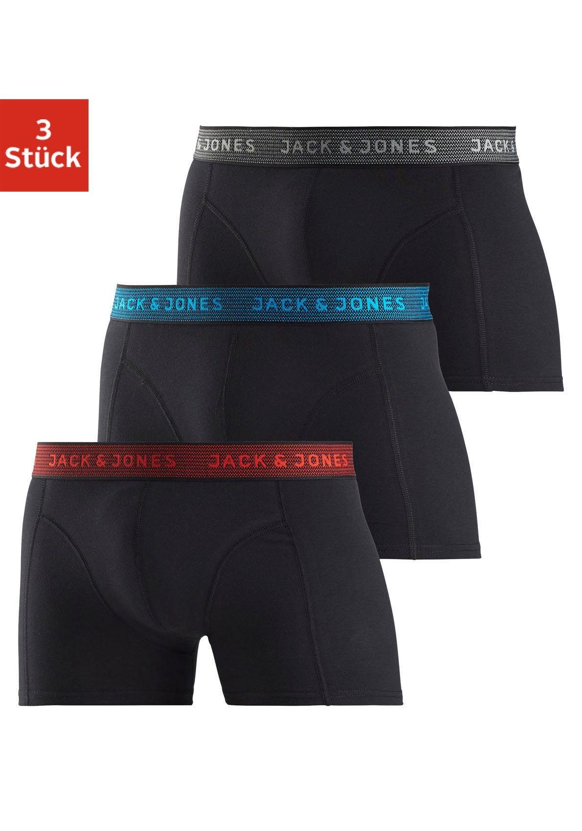 JAC (Packung, Boxer Trunks Jack & hawaian asphalt 3-St) Jones / Waistband