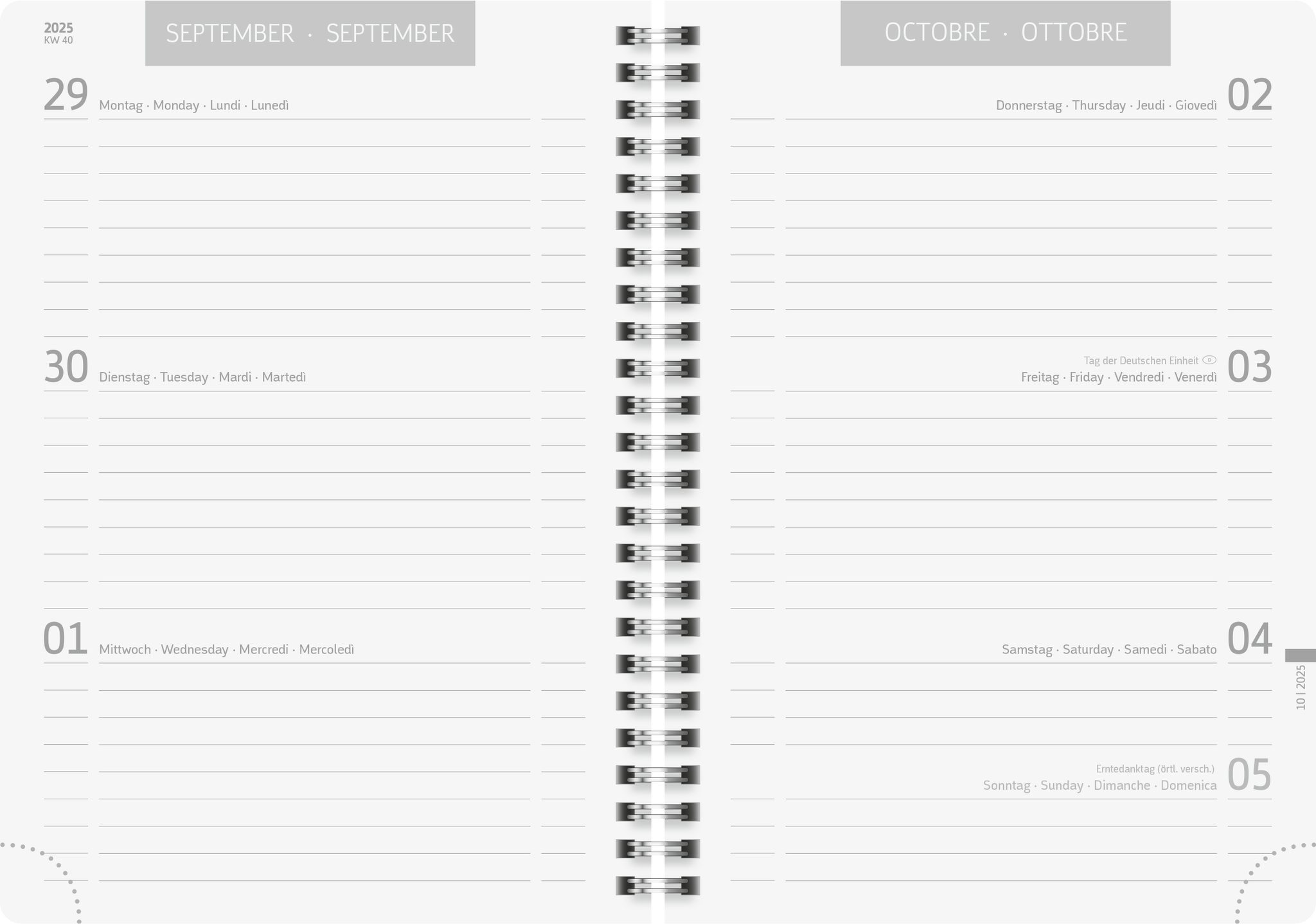 BRUNNEN Schülerkalender Brunnen Schülerkalender 2025 / 2026 Grey Marble A5 Kunststoff