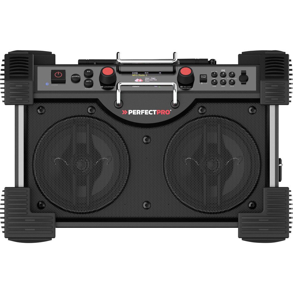 PerfectPro PerfectPro ROCKHART 18V Baustellenradio DAB+, UKW AUX, Bluetooth®, DAB Radio