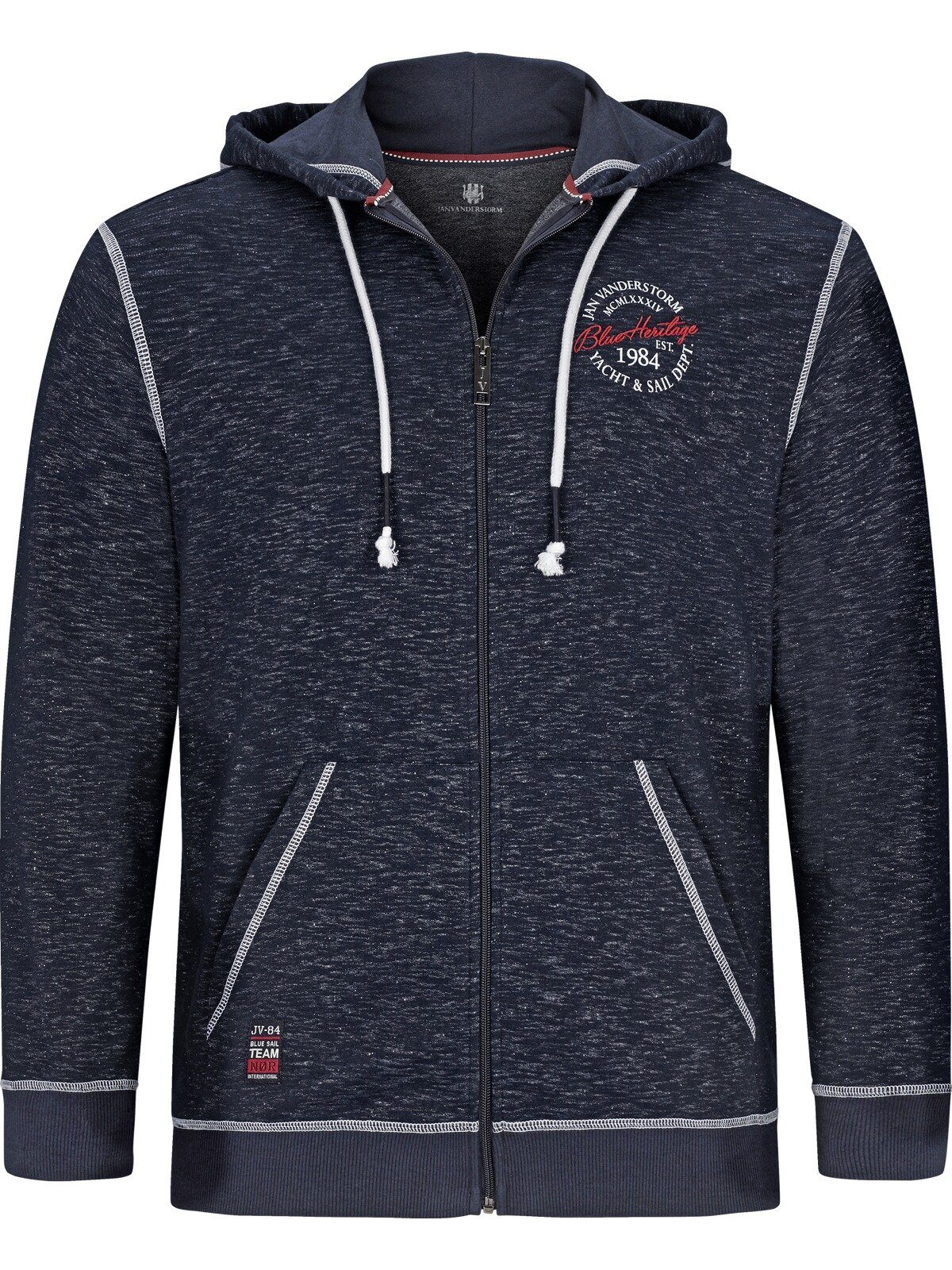 Jan Vanderstorm Kapuzensweatjacke JOKORA mit dekorativen Details