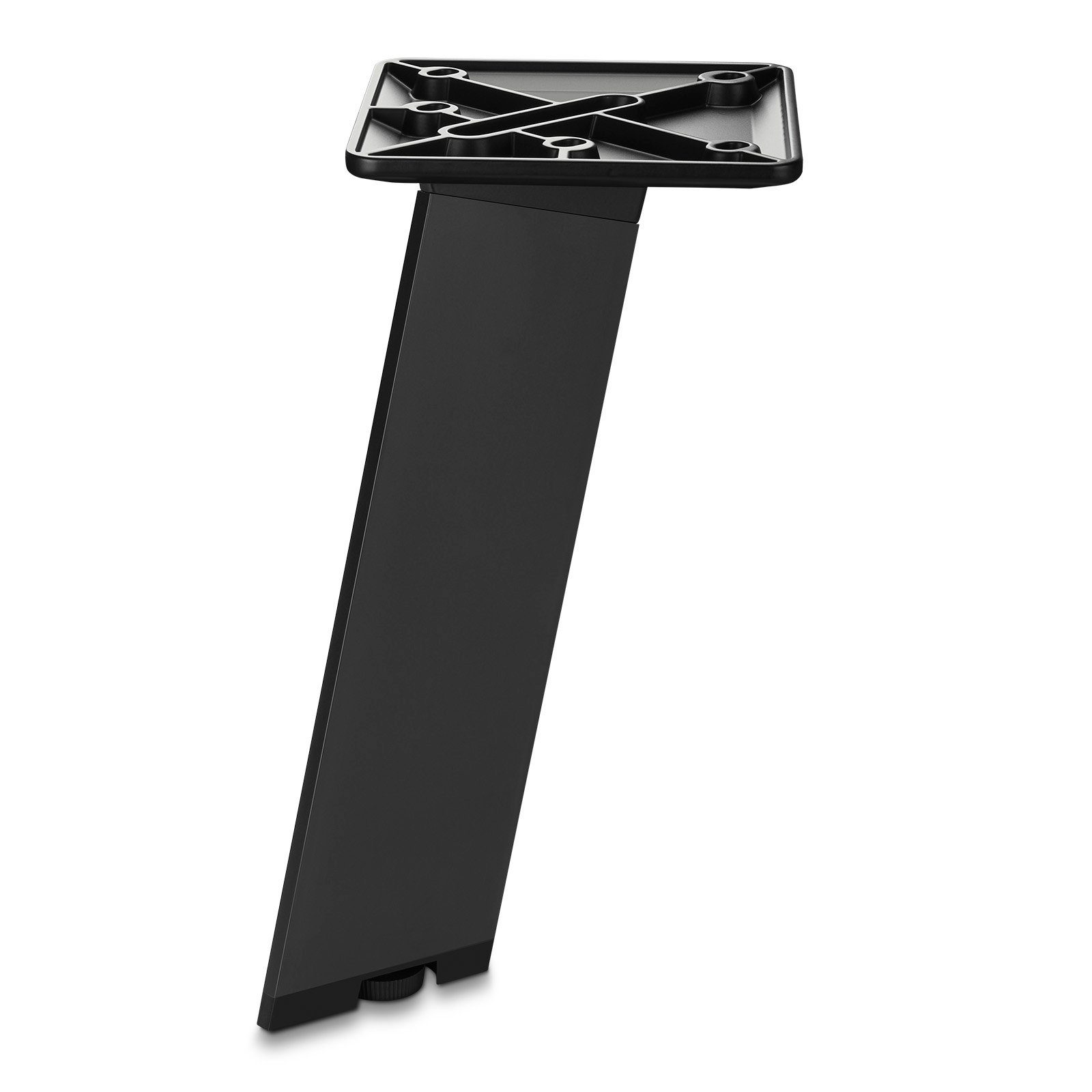 SO-TECH® Möbelfuß STAIR Höhe 250 mm, höhenverstellbar bis 20 mm, bis 20 kg, schwarz, mit Bodengleiter