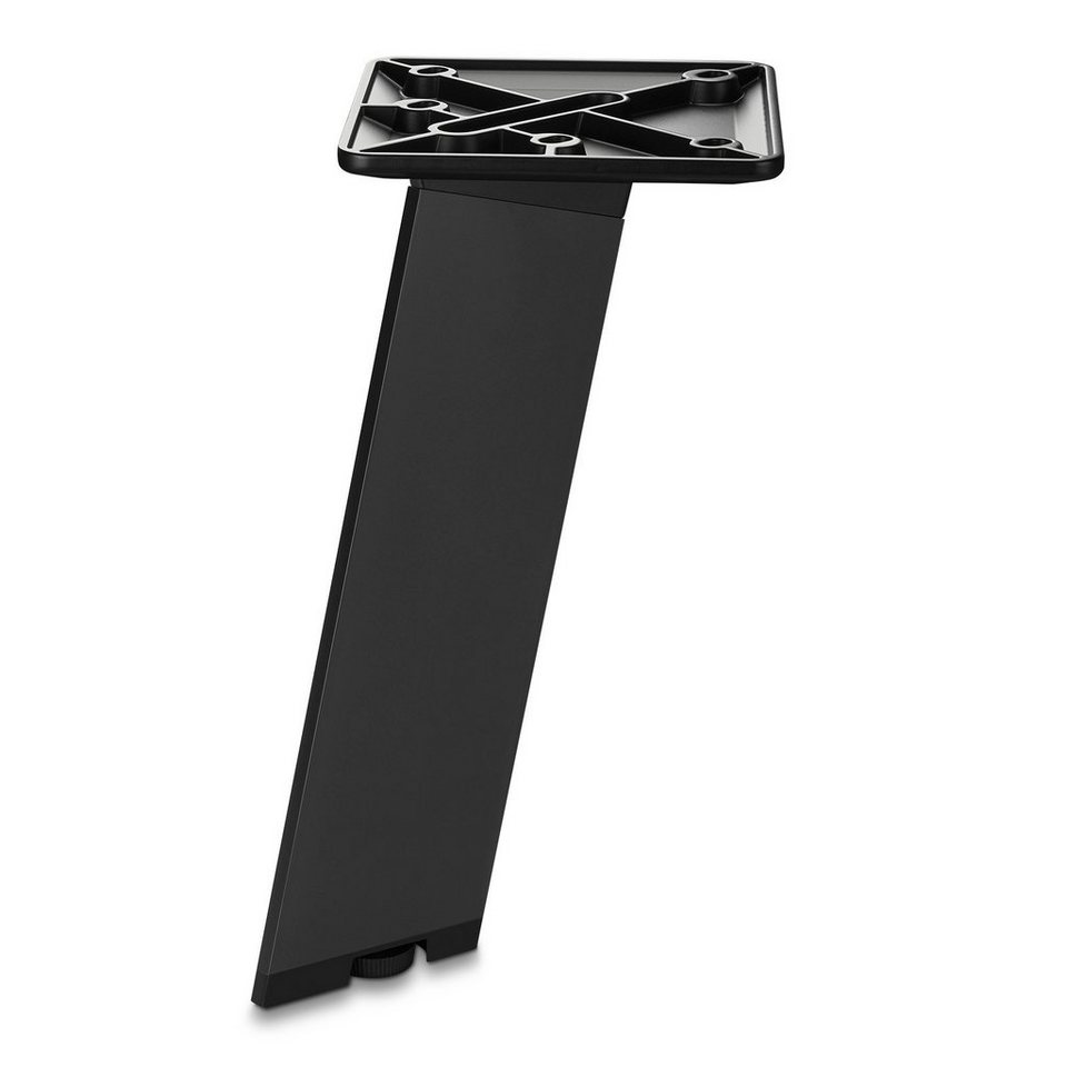 SO-TECH® Möbelfuß STAIR Höhe 250 mm, höhenverstellbar bis 20 mm, schwarz,  Aluminium, belastbar bis max. 150 kg pro Stück