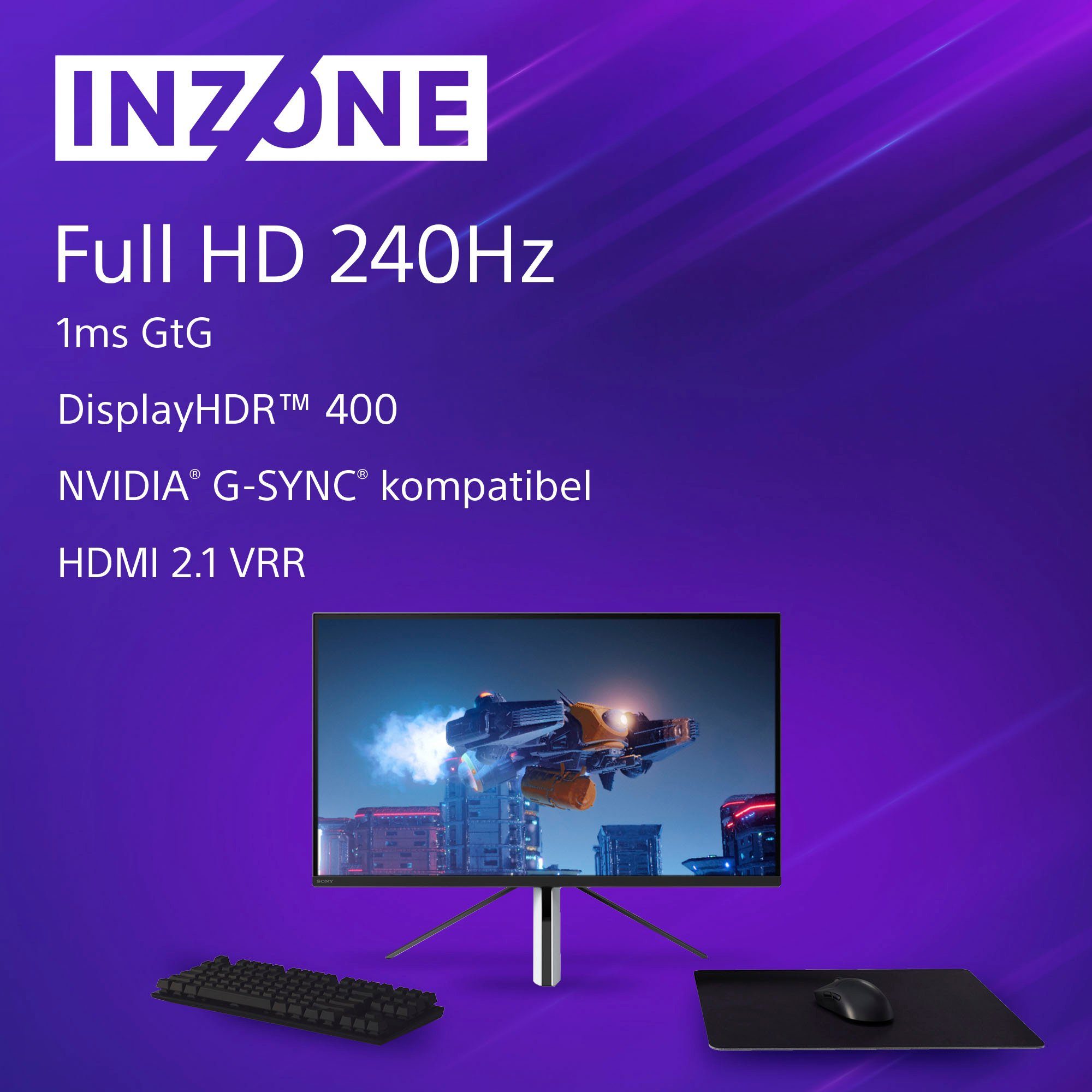 Sony INZONE M3 Gaming-Monitor (69 für cm/27 PlayStation®5) Hz, 240 IPS-LCD, x 1080 Full Perfekt 1920 px, Reaktionszeit, ms 1 ", HD