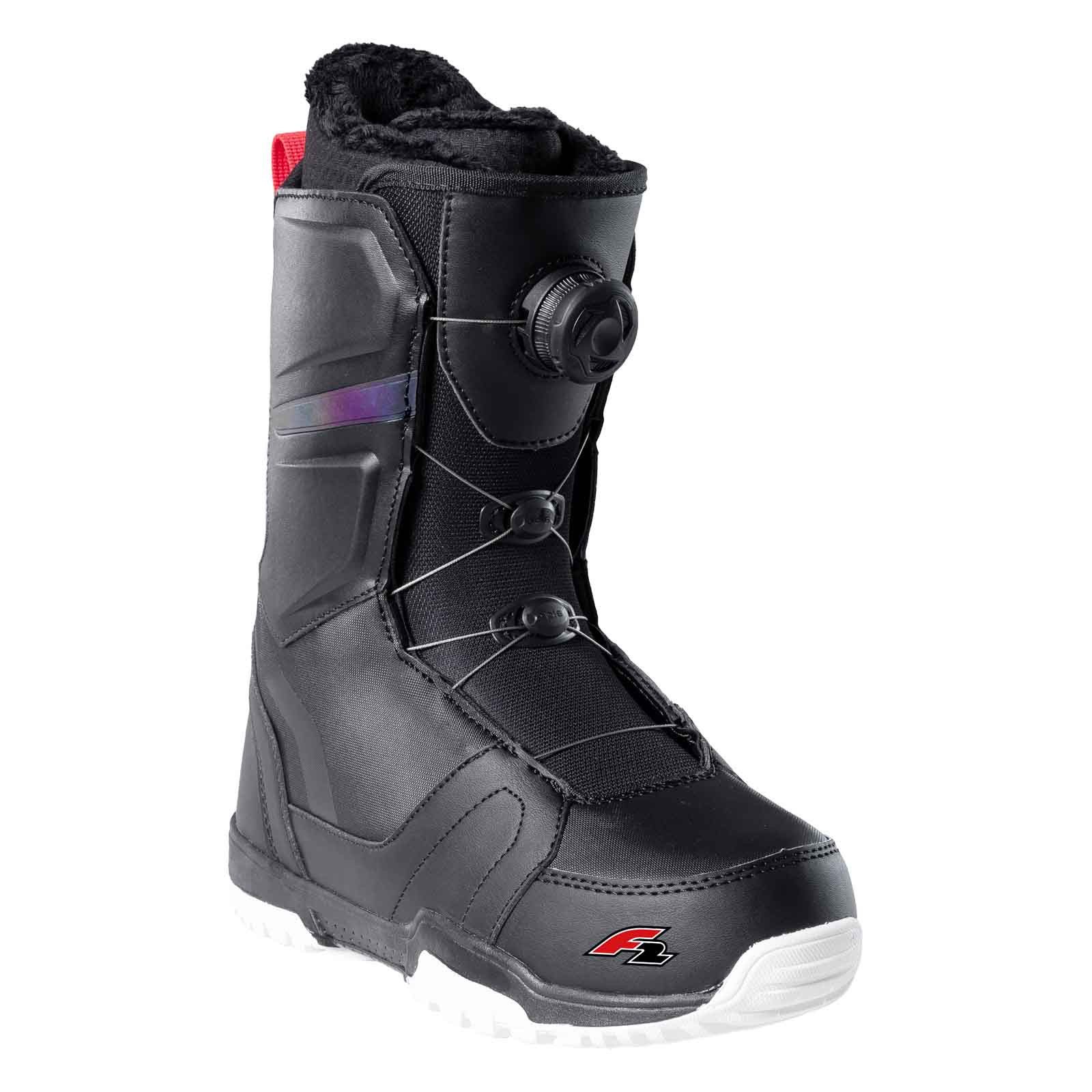 F2 Damen Snowboard Softboots Glam Atop Gr. 37,5 (MP 24,0) Schwarz 2024 Snowboardboots