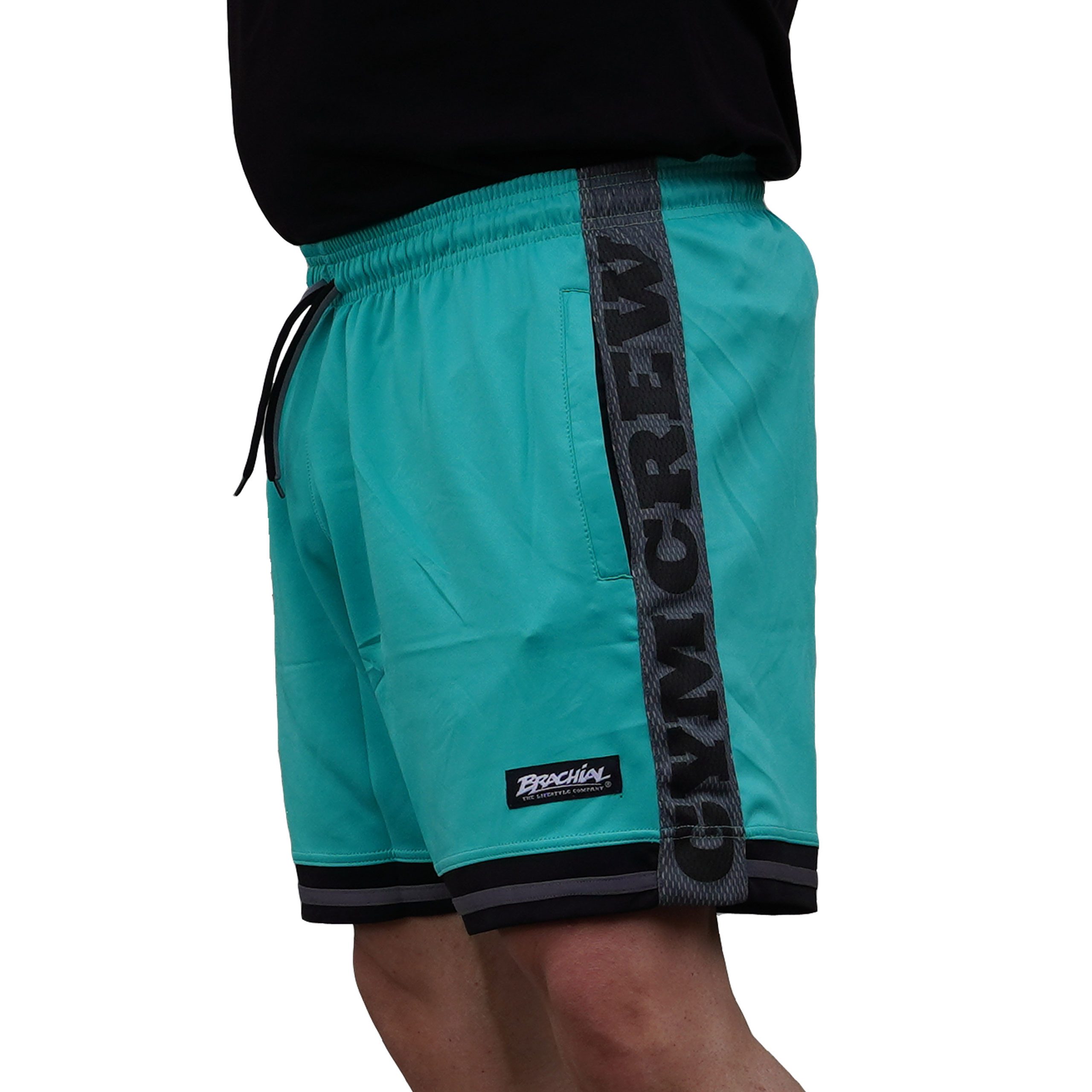 BRACHIAL THE LIFESTYLE COMPANY Trainingsshorts Brachial Short "Colors" grün/grau