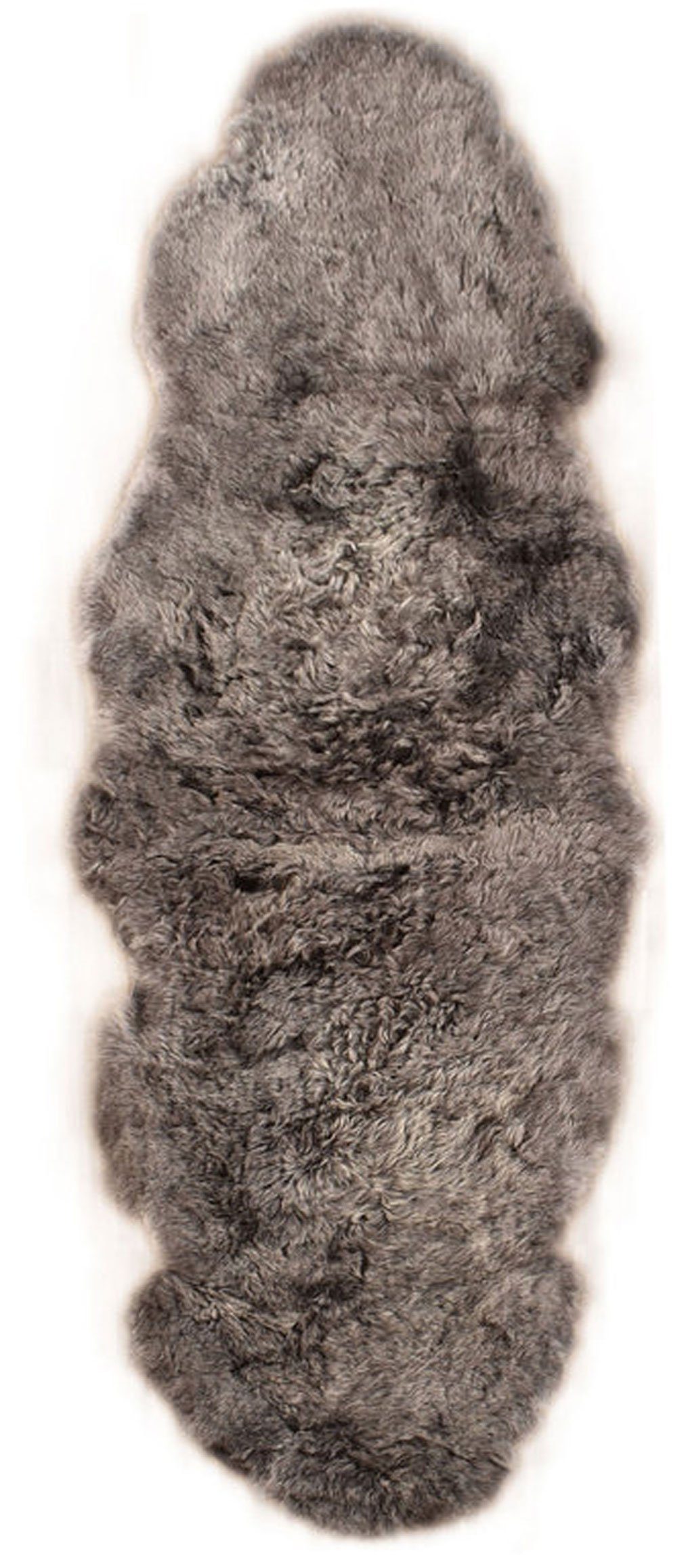 KUHFELL online & NOMAD Fellteppich Lammfell Doppel fell Couch Auflage 180 x 60 cm aus 2 echten Lammfellen