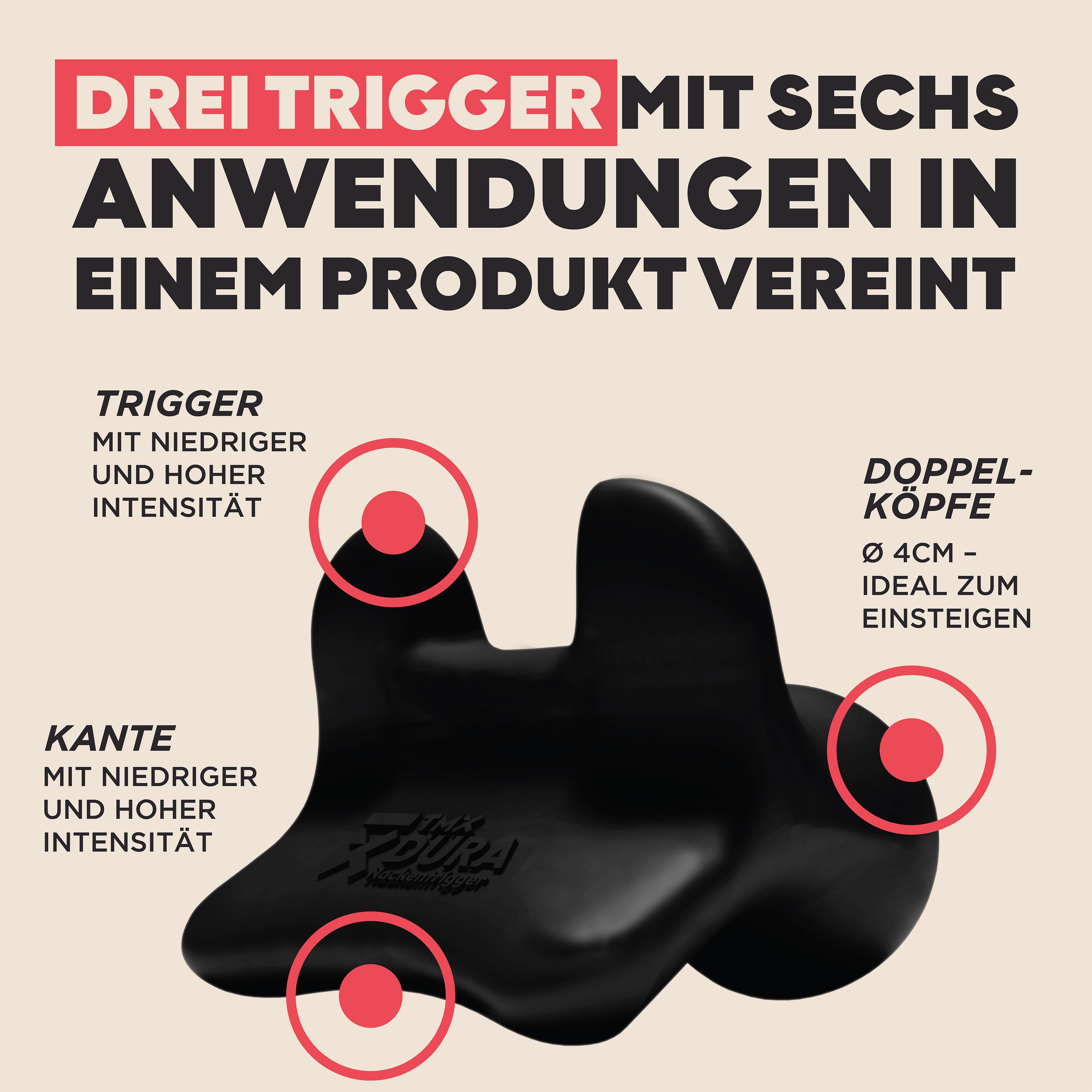 TMX Nacken-Massagegerät DURA Nackentrigger – effektive, gezielte Akupressur für Kopf & Nacken, Unterstützende Begleitung bei muskulären Verspannungen, 6 Anwendu – Bild 4 von 5