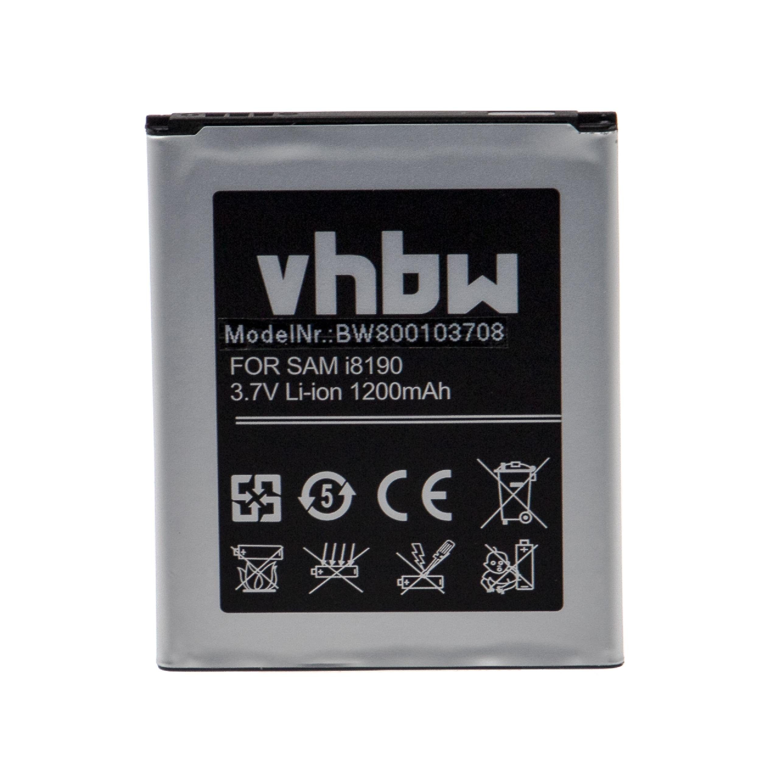 vhbw Akku passend für Samsung Galaxy S3 Mini Value Edition, SCH-I739, S Smartphone-Akku Akku Li-Ion 1100 mAh (3,7 V, 1 St), Leistungsfähiger Austausch-Akku für Telefon, Smartphone