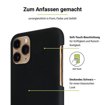 Artwizz Smartphone-Hülle Artwizz Rubber Clip - Schlanke Schutzhülle mit Soft-Touch-Beschichtung für iPhone 11 Pro, Schwarz