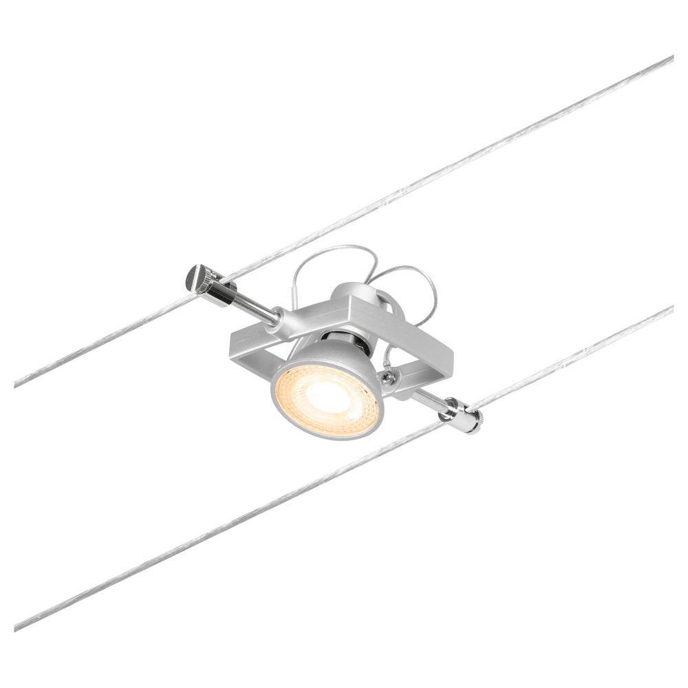 Paulmann warmweiss, Deckenleuchte Wire Chrom-matt eckig, Leuchtmittel Systems GU5,3 in Nein, enthalten: Seilsystem keine Angabe,