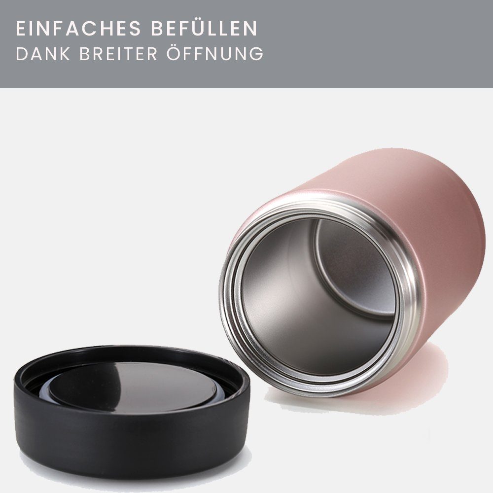 Edelstahl, 0,5L Explorer matt, moulo Isoliergefäß, BPA Thermobehälter rosé frei