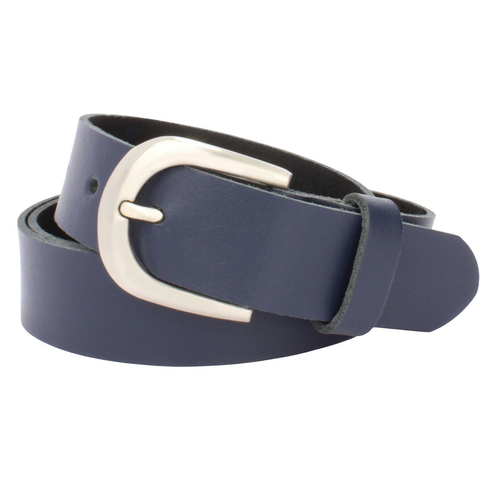 Manza Ledergürtel Gürtel Ledergürtel 3cm Echt Stück Blau einen breit verklebtes Aus oder Kürzbar, Germany, in Leder, Made kein 3cm Jeansgürtel gefertigt, Unisex breit, Rindleder Leder vernähtes Leder, Echt