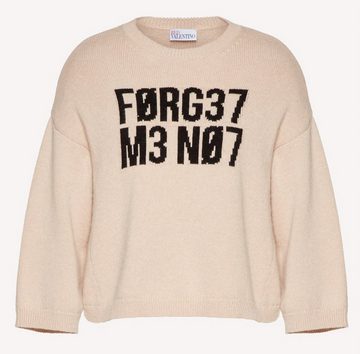 RED VALENTINO Strickpullover VALENTINO RED FORGET ME NOT Cropped Intersia Strick Pullover Pulli Jum
