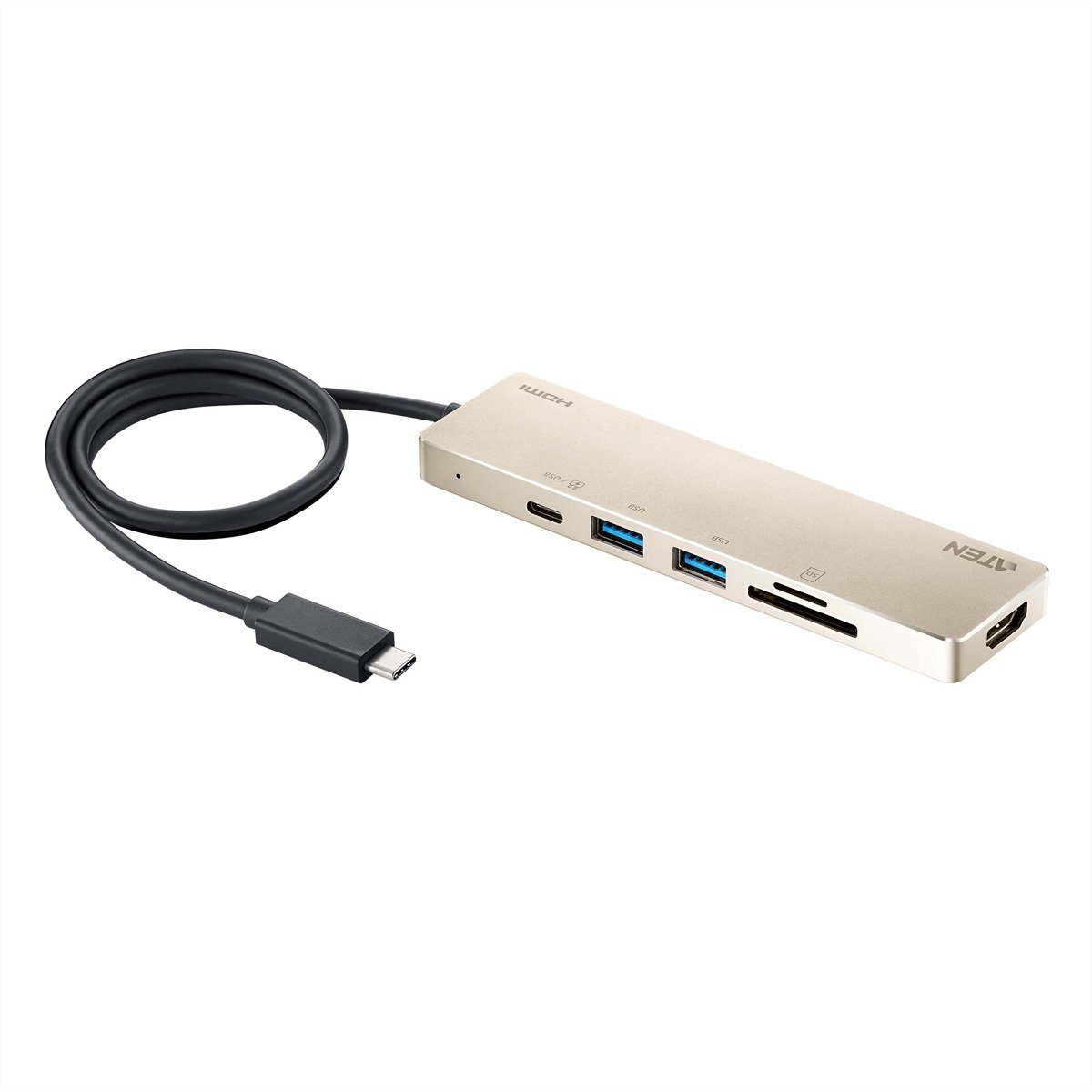 USB-C Typ C (Buchse) Passthrough 3 USB Aten Weiblich Power Typ Multiport zu USB mit Computer-Adapter Dockingstation Männlich (USB-C) A (Stecker) Mini UH3239