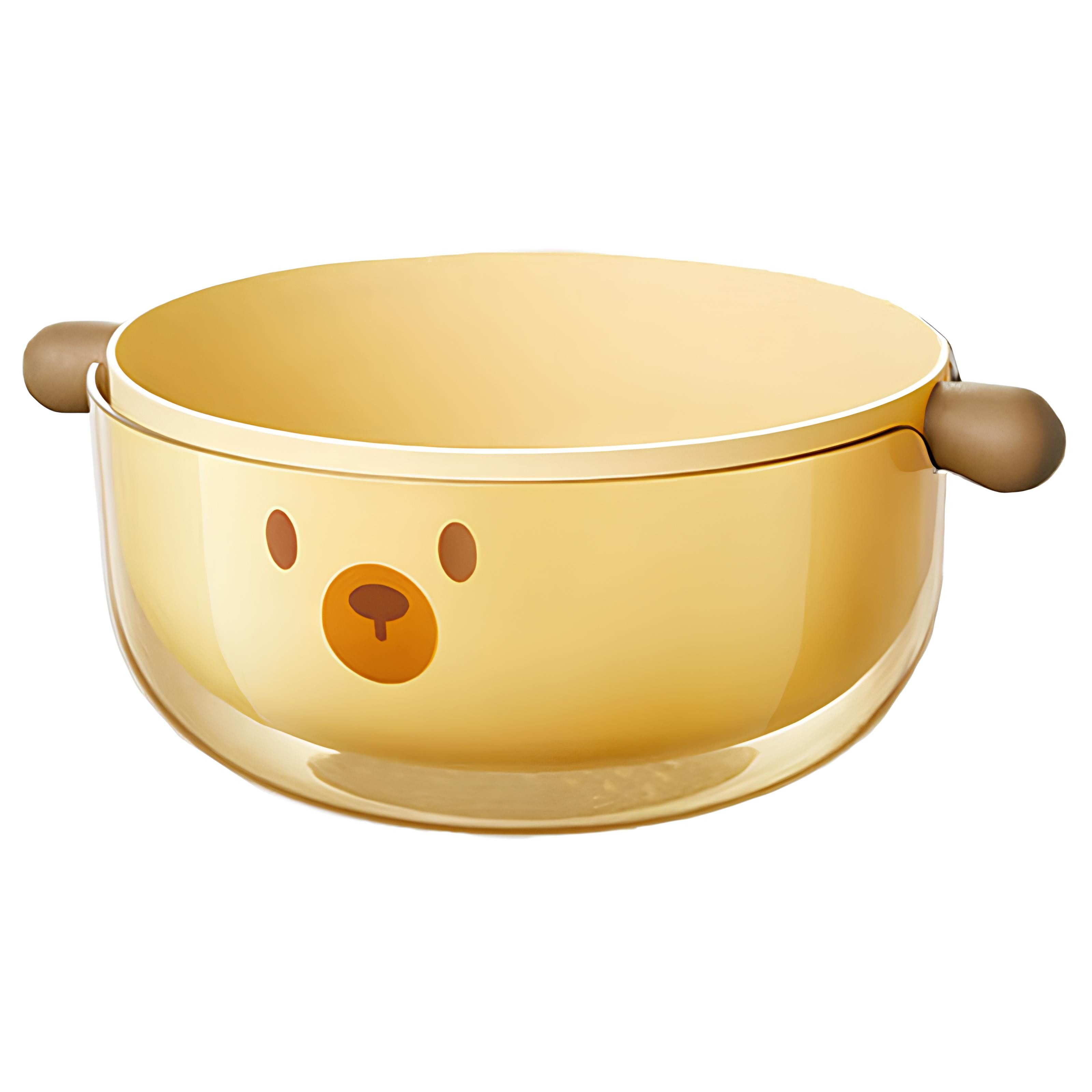 Jumpeak Obstschale Doppelter Abtropfkorb, Obst- und Gemüsereinigungskorb, Bärenmotiv, Wasserablauffunktion, Attraktiv und praktisch, Silikon-Griff