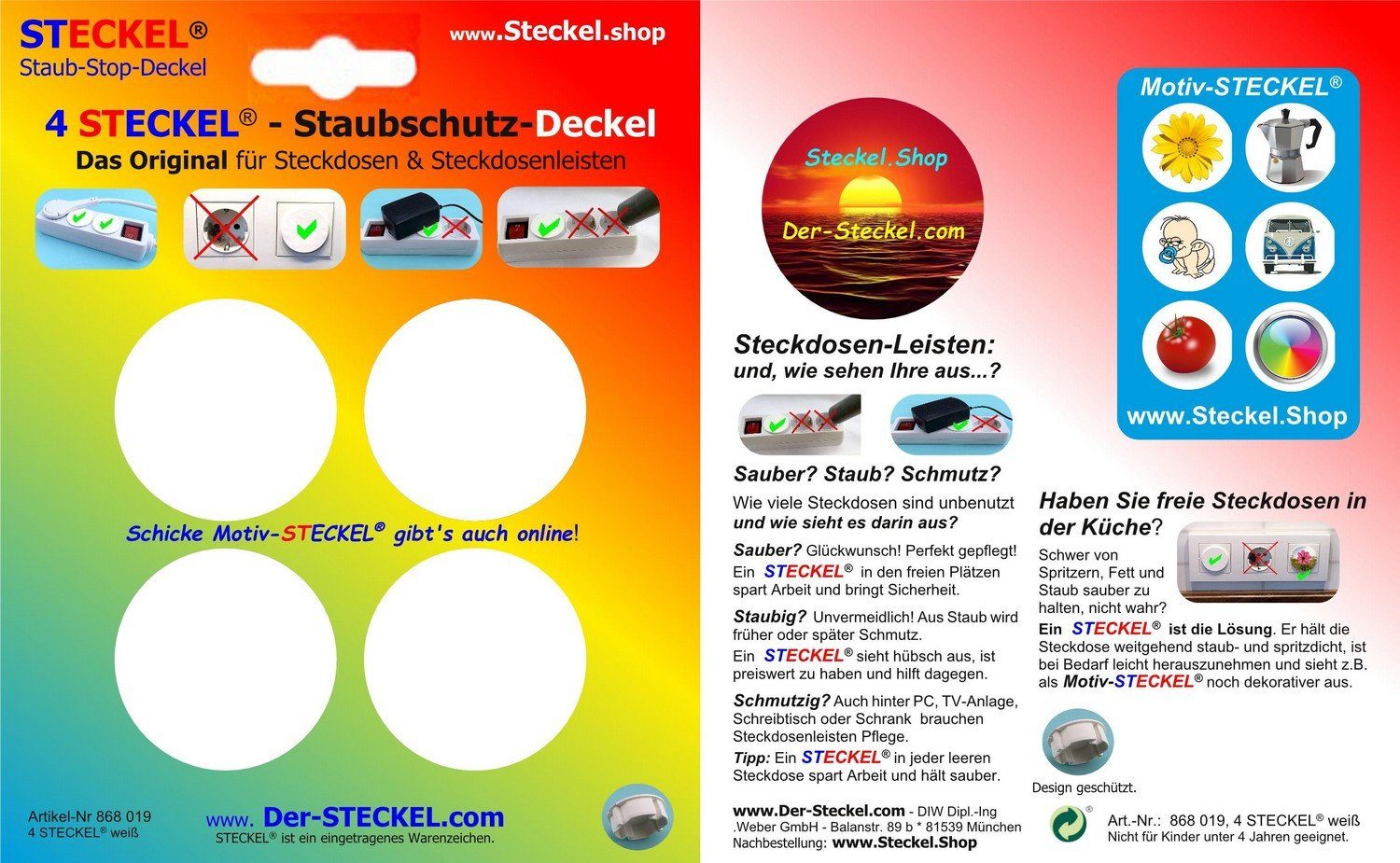 STECKEL Kindersicherung Clevere Steckdosen-Abdeckung schützt vor Staub und günstig online kaufen