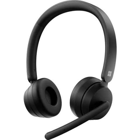 Microsoft Modern Wireless Headset On-Ear-Kopfhörer (Noise-Reduction, integrierte Steuerung für Anrufe und Musik, WLAN (WiFi)