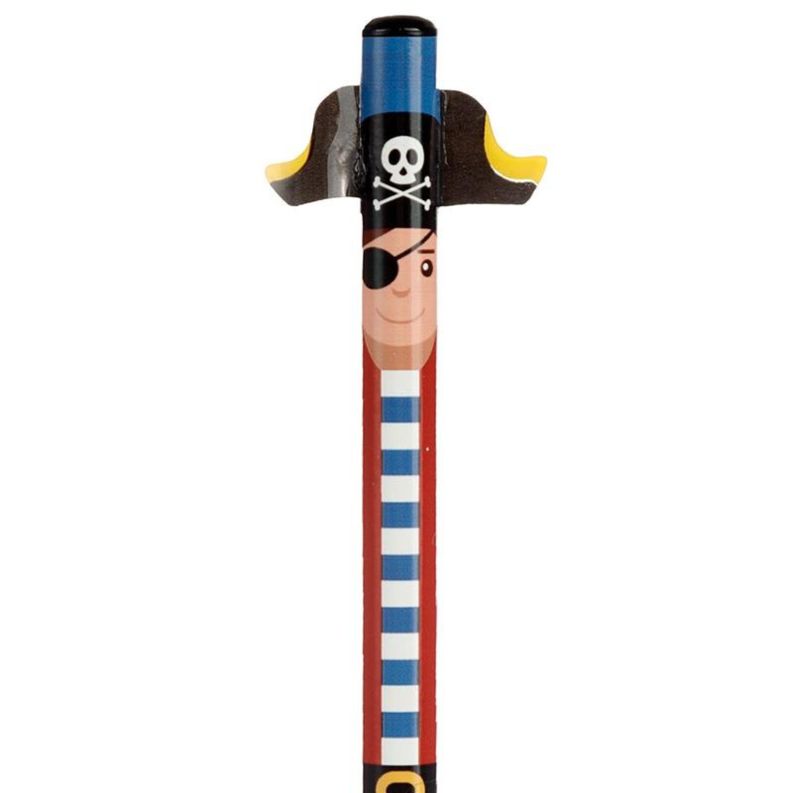 Puckator Bleistift Ahoy Pirat (pro mit Bleistift Radiereraufsatz Stück)