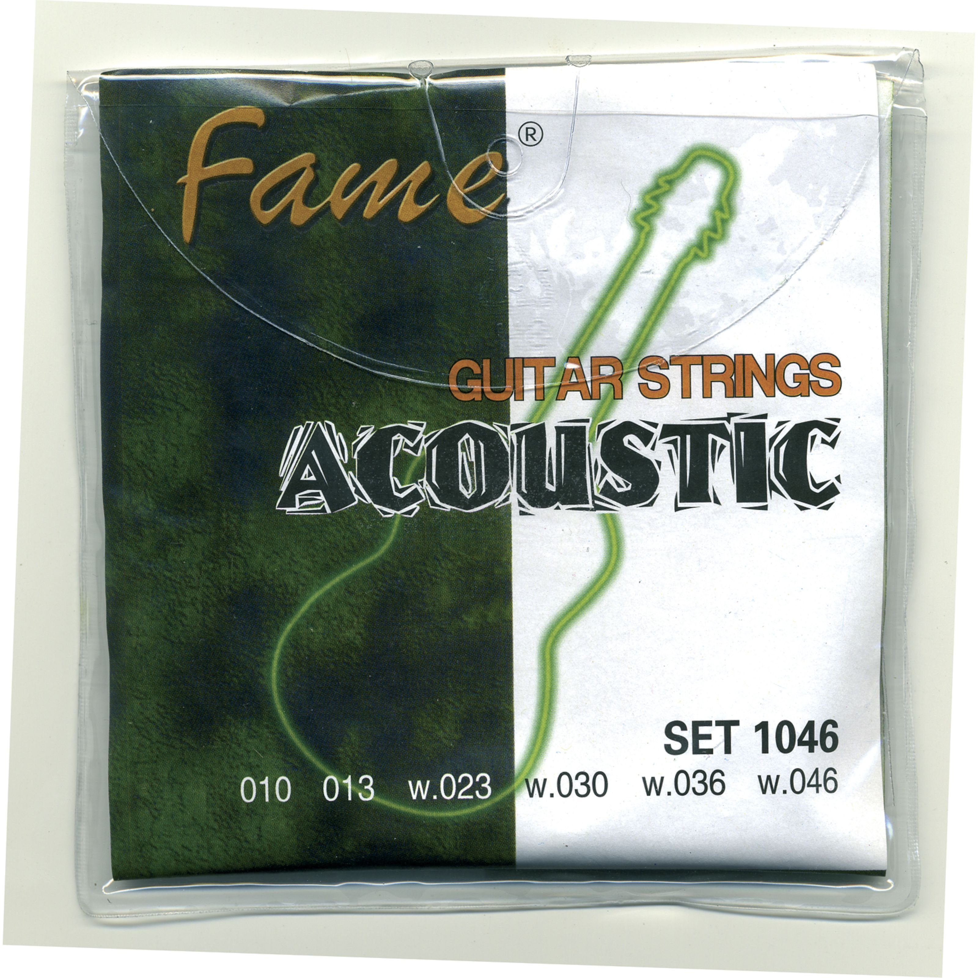 FAME Saiten, (Gitarrensaiten, Zubehör für Westerngitarre, 6-Saiter Akustik-Gitarre, Acoustic Guitar Strings aus Bronze, Saitengröße 10-46), Gitarrensaiten, Bronze Akustik-Gitarrensaiten, 6-Saiter Westerngitar