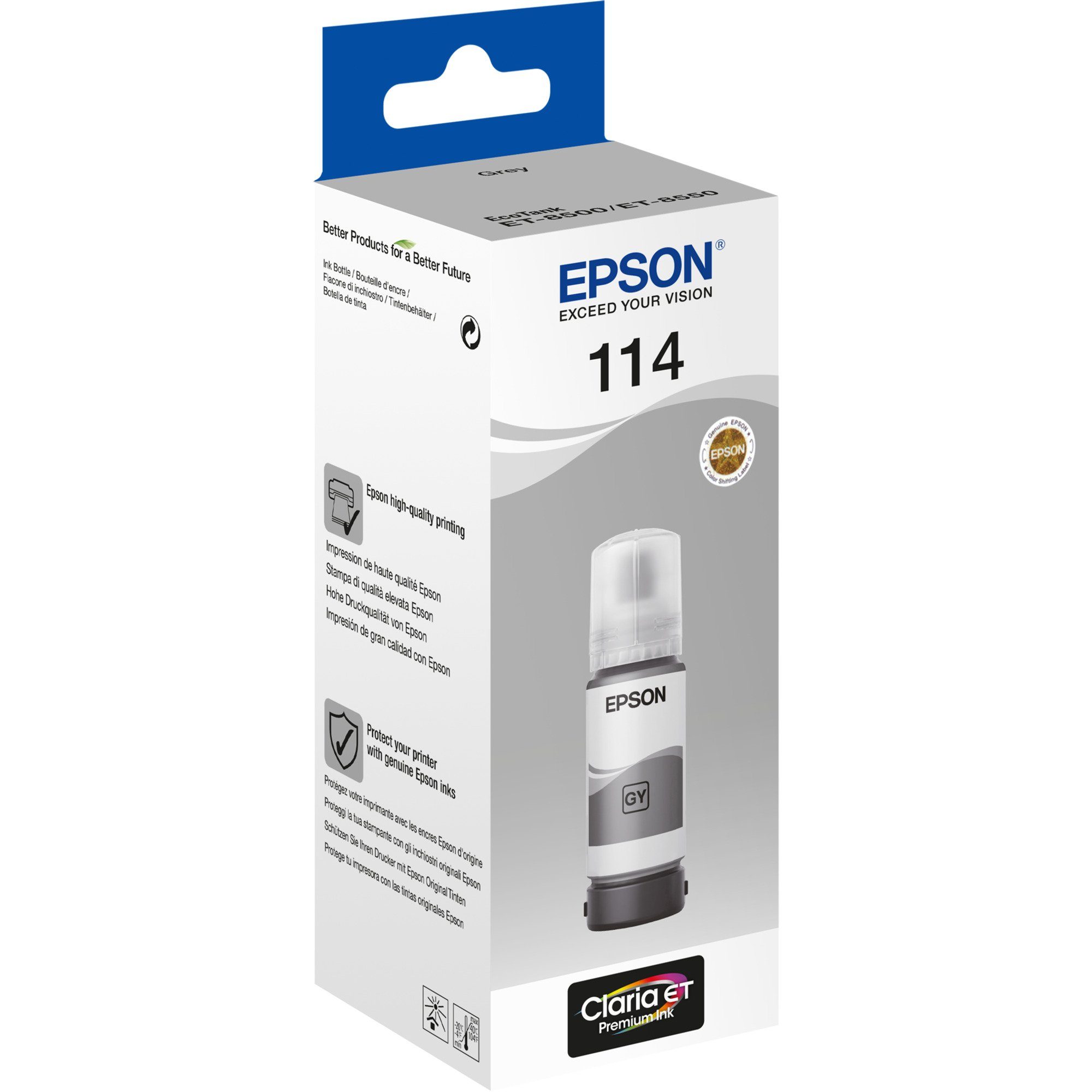Tintenpatrone Epson grau (C13T07B540) Epson EcoTank 114 Tinte