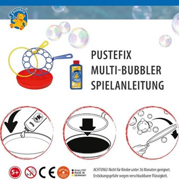 PUSTEFIX Seifenblasenspielzeug Seifenblasen MultiBubbler 420869580, mehrere Formen + Nachfüllflasche