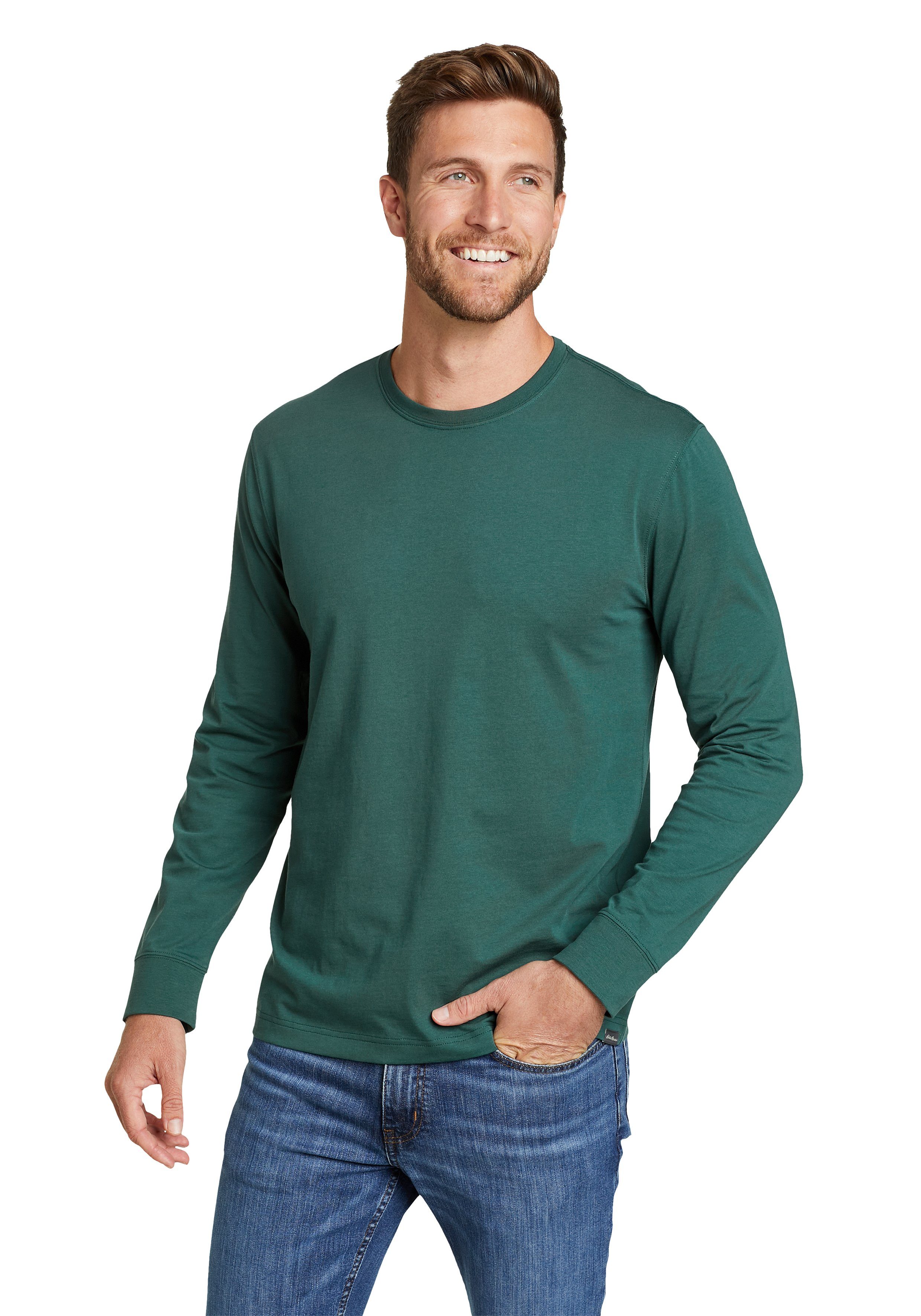 Eddie Bauer Langarmshirt Legend Wash Pro Shirt - Langarm Dunkles Immergrün