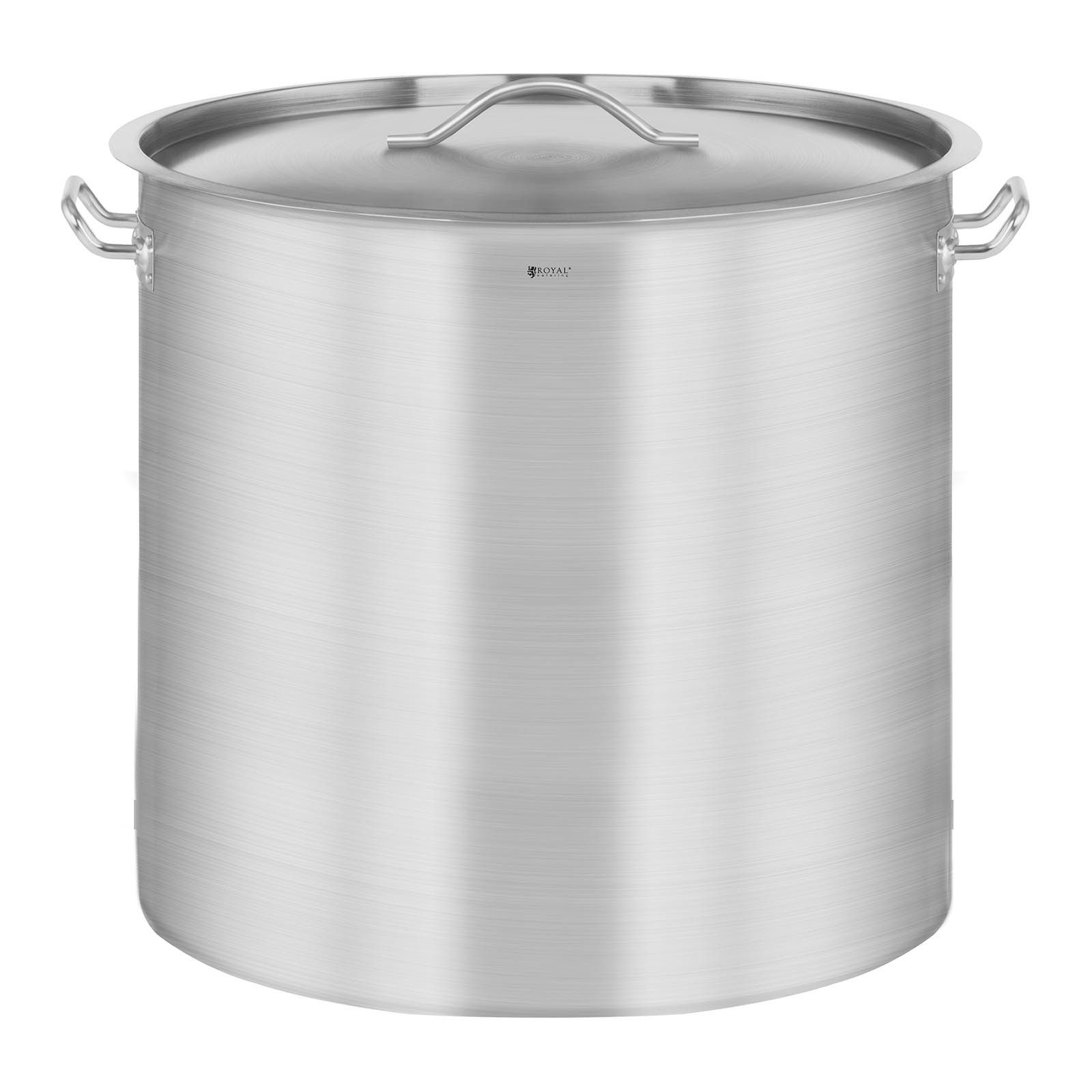 Royal Catering Kochtopf 98 l Induktion Supentopf Ø 50 x 55 cm Deckel Induktionstopf Edelstahl, Edelstahl, verschiedene Größen
