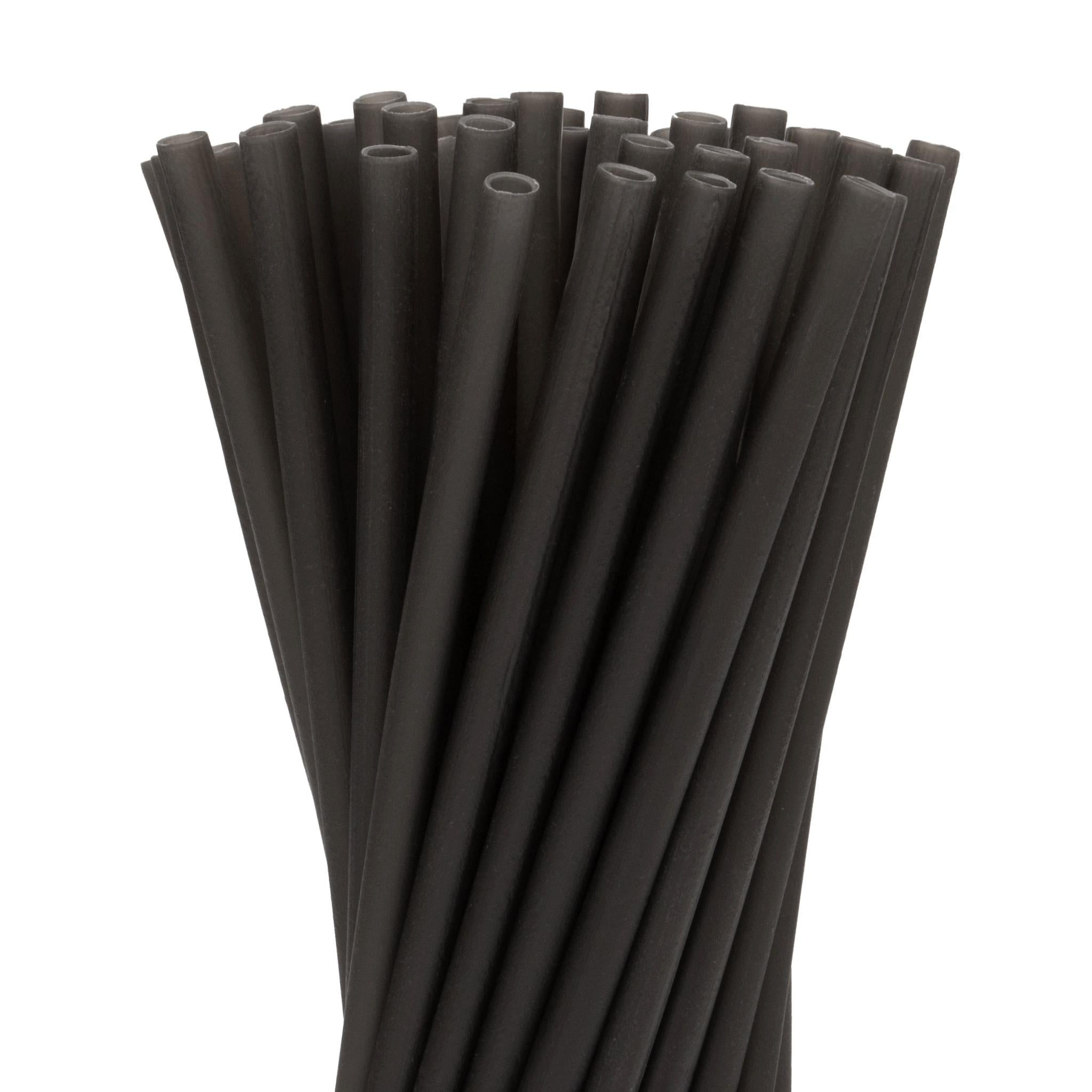 wisefood Trinkhalme Essbare Reisstrohhalme, schwarz, Ø 0,6 x 22,5 cm, (30-tlg)